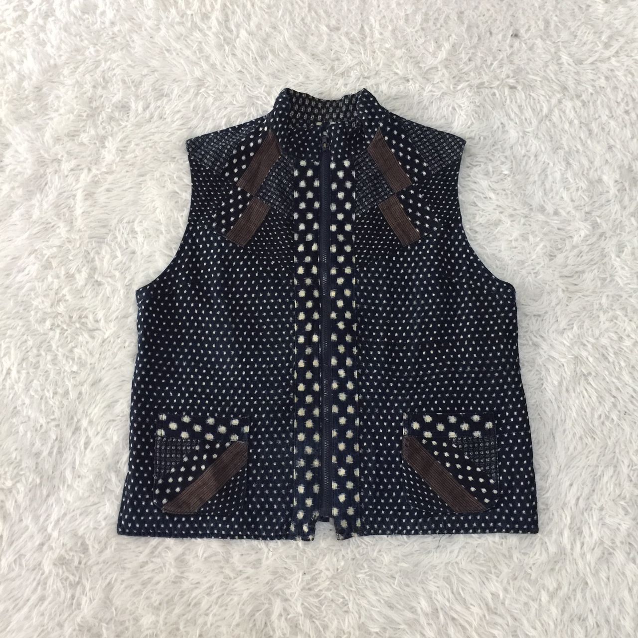 Japanese Brand Japanese styles sashiko boro noragi design patchwork vest Size US S / EU 44-46 / 1 - 6 Thumbnail