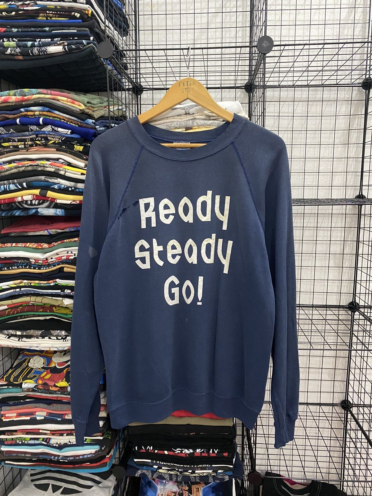Hanes × Vintage VINTAGE HANES “Ready Stready Go” Sweatshirt Size US L / EU 52-54 / 3 - 1 Thumbnail