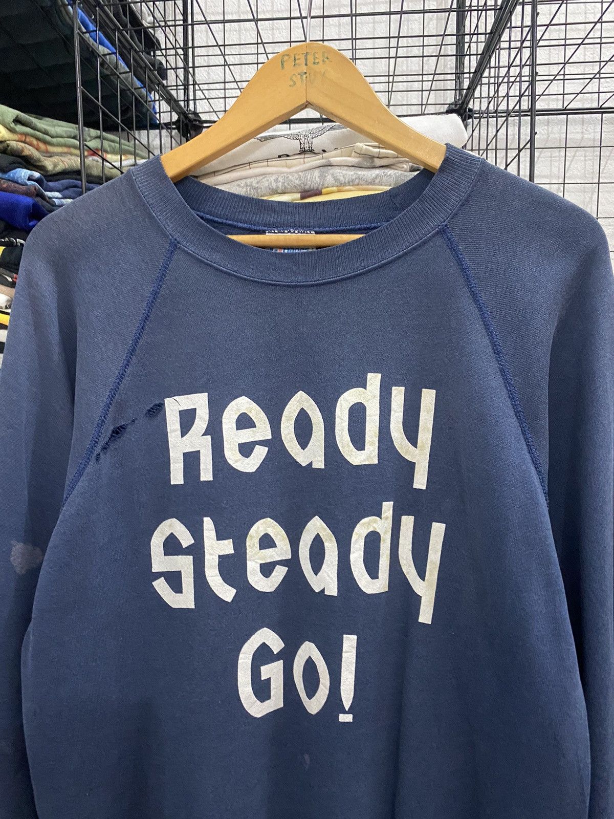Hanes × Vintage VINTAGE HANES “Ready Stready Go” Sweatshirt Size US L / EU 52-54 / 3 - 3 Thumbnail