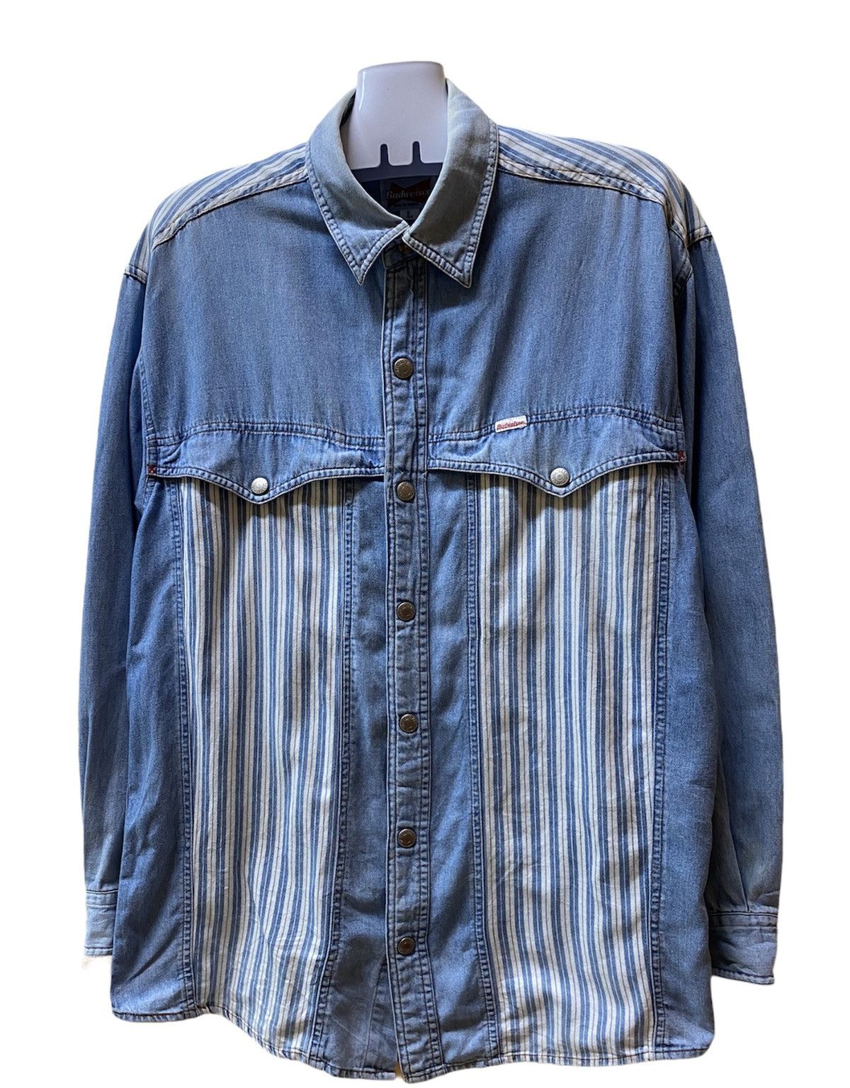 Budweiser × Vintage Vintage Budweiser Denime Jacket Size US L / EU 52-54 / 3 - 2 Thumbnail