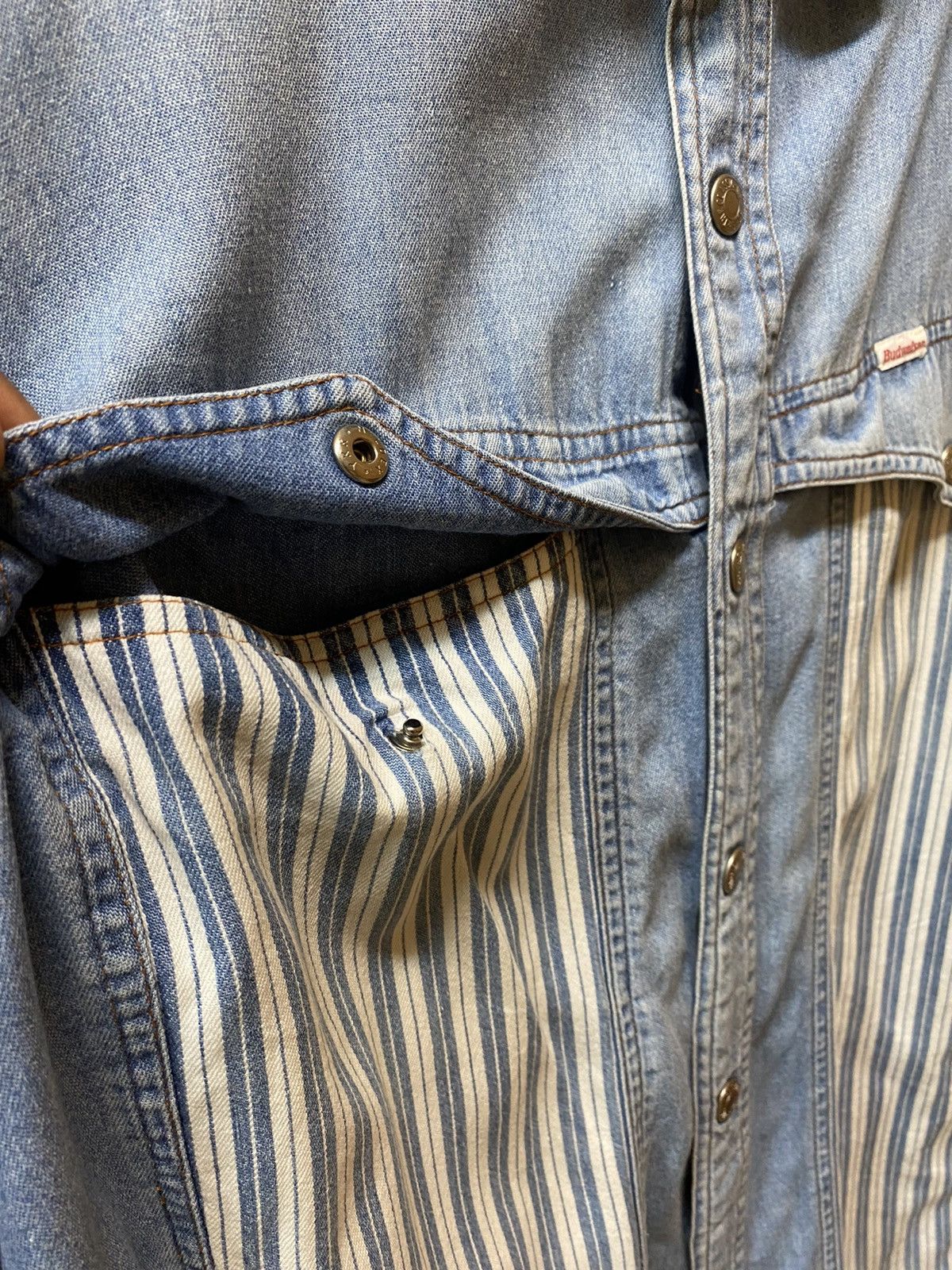 Budweiser × Vintage Vintage Budweiser Denime Jacket Size US L / EU 52-54 / 3 - 6 Thumbnail