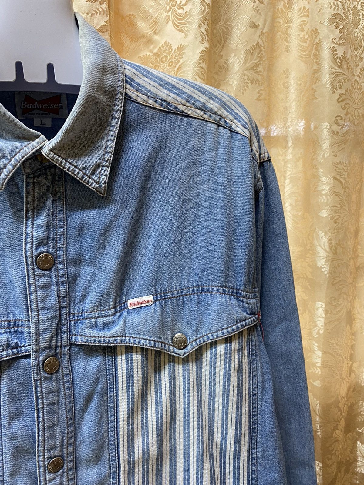 Budweiser × Vintage Vintage Budweiser Denime Jacket Size US L / EU 52-54 / 3 - 5 Thumbnail