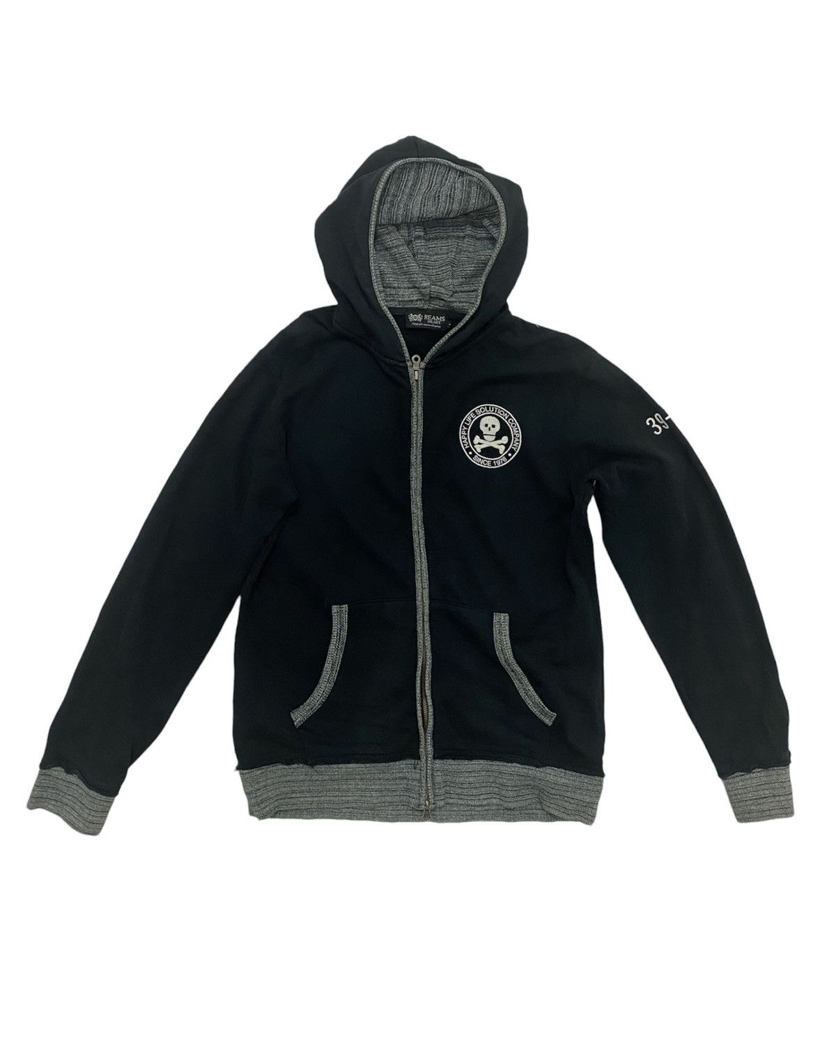 Beams Plus Distressed Skeleton Beams Hearts Zipper Hoodie Size US L / EU 52-54 / 3 - 1 Thumbnail