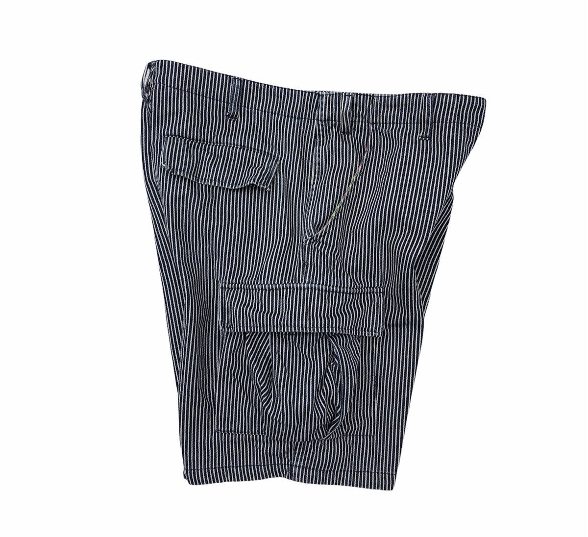 Swagger Swagger Men’s Denim Stripe Cargo Short Pants Size US 32 / EU 48 - 2 Thumbnail