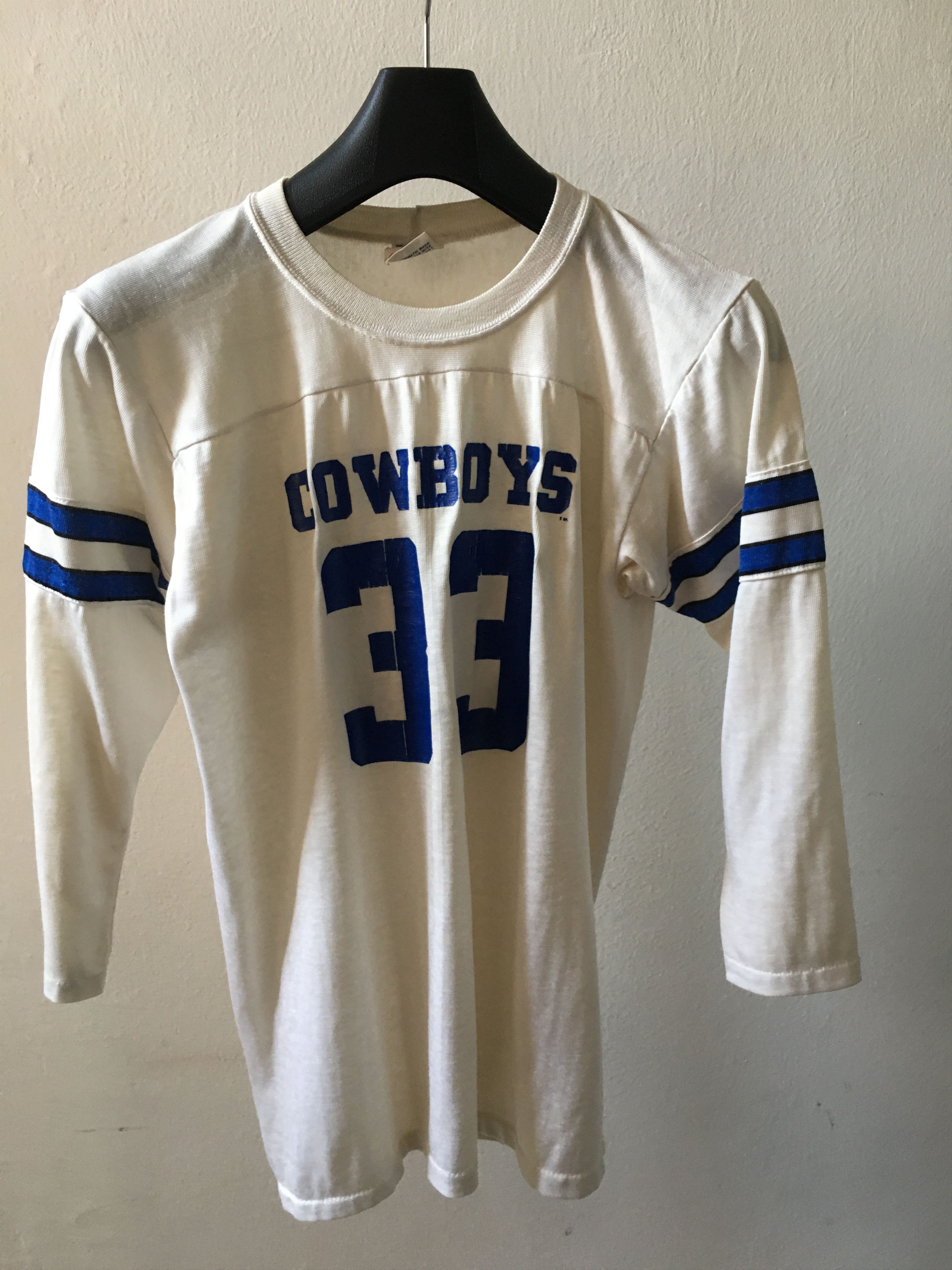 image of 70's Nfl Cowboys 33 in White, Men's (Size Small)