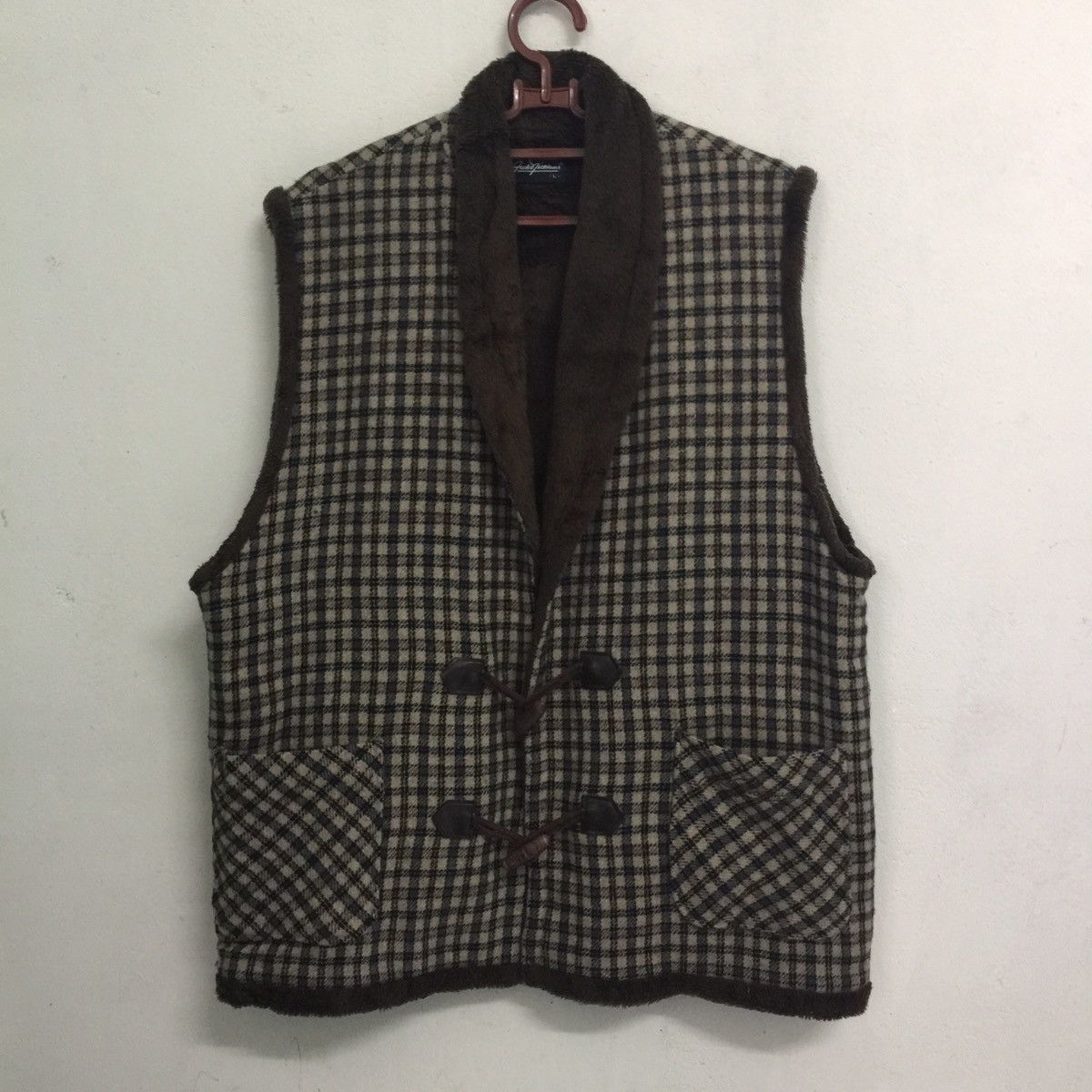 Japanese Brand Rare nova checked vest fleece inside Size US M / EU 48-50 / 2 - 1 Thumbnail