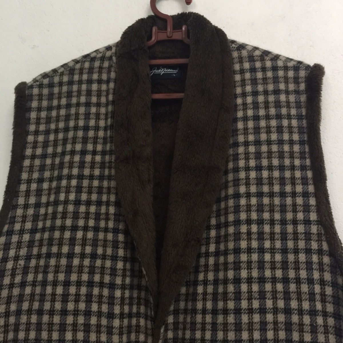 Japanese Brand Rare nova checked vest fleece inside Size US M / EU 48-50 / 2 - 4 Thumbnail
