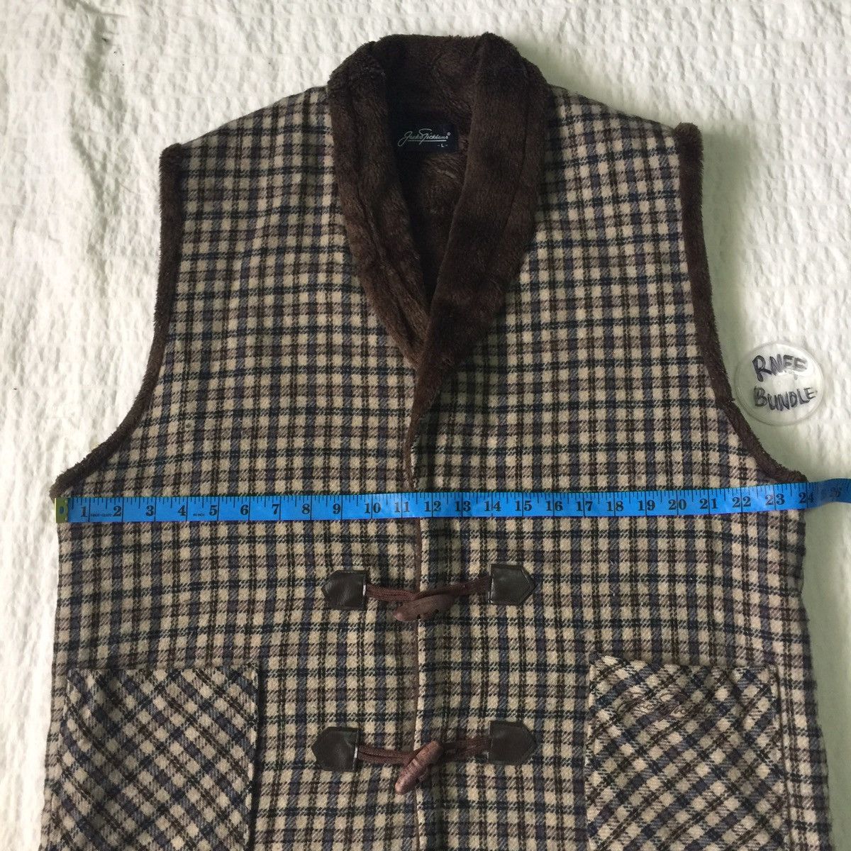 Japanese Brand Rare nova checked vest fleece inside Size US M / EU 48-50 / 2 - 14 Thumbnail