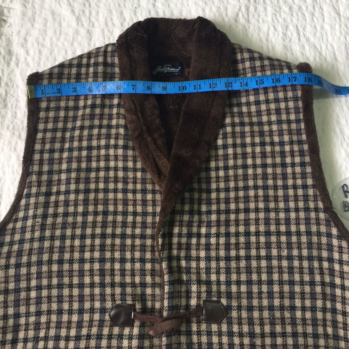 Japanese Brand Rare nova checked vest fleece inside Size US M / EU 48-50 / 2 - 15 Thumbnail