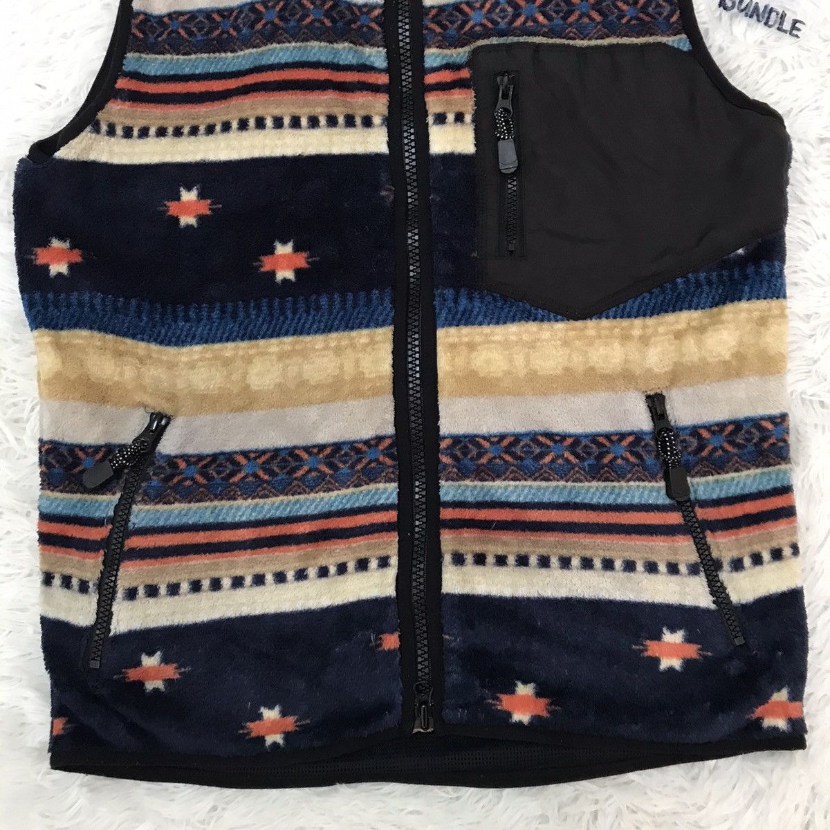 Japanese Brand Multicolor Nice Design Fleece Vest Rare Size US M / EU 48-50 / 2 - 3 Thumbnail