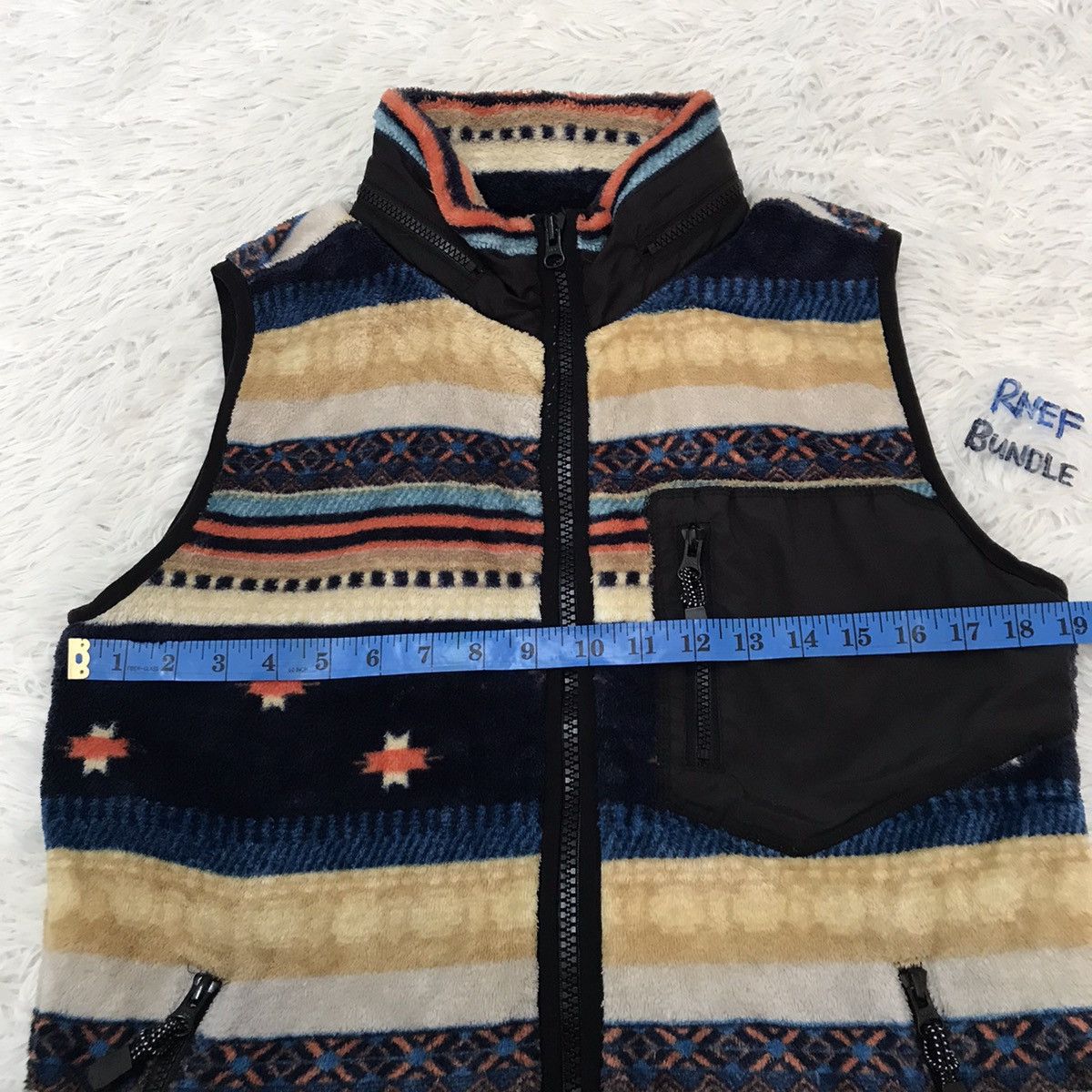Japanese Brand Multicolor Nice Design Fleece Vest Rare Size US M / EU 48-50 / 2 - 4 Thumbnail