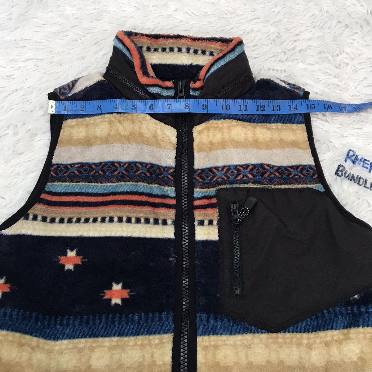 Japanese Brand Multicolor Nice Design Fleece Vest Rare Size US M / EU 48-50 / 2 - 5 Thumbnail