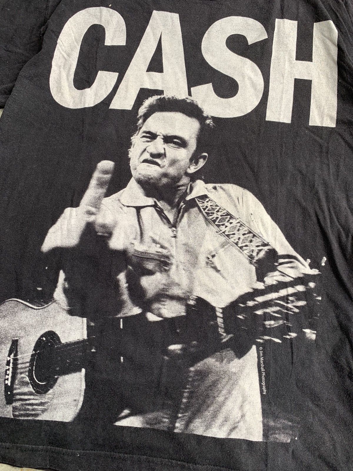 Band Tees FUCK OFF Jonny Cash OverPrint Fuck Tshirt Size US M / EU 48-50 / 2 - 2 Thumbnail