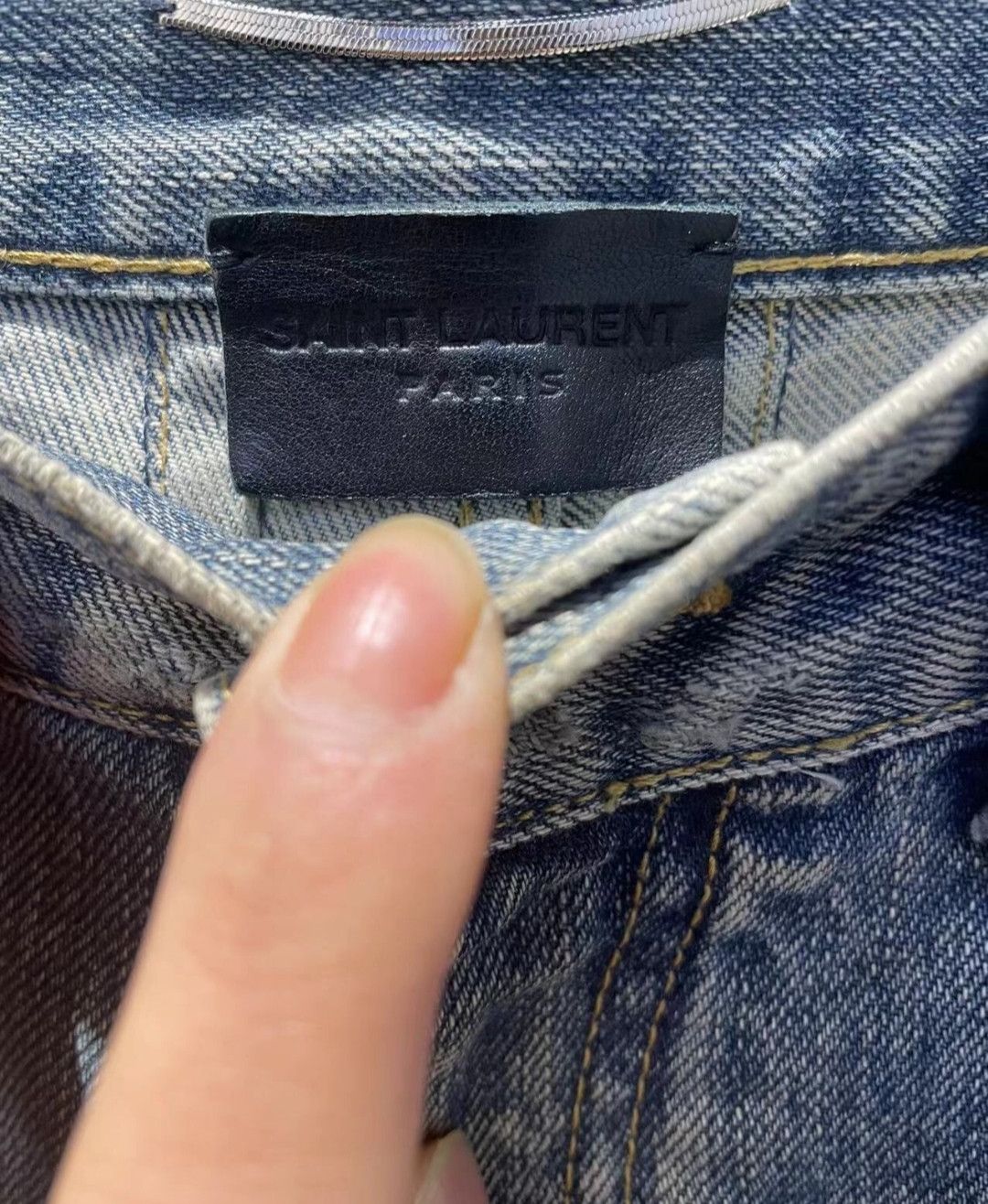 Saint Laurent Paris Saint Laurent Raglan wash destroyed blue jeans Size US 31 - 3 Thumbnail