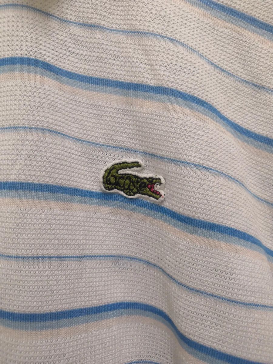 Lacoste Vintage Lacoste Polo Shirt Long Sleeve Striped White Size US XS / EU 42 / 0 - 4 Thumbnail
