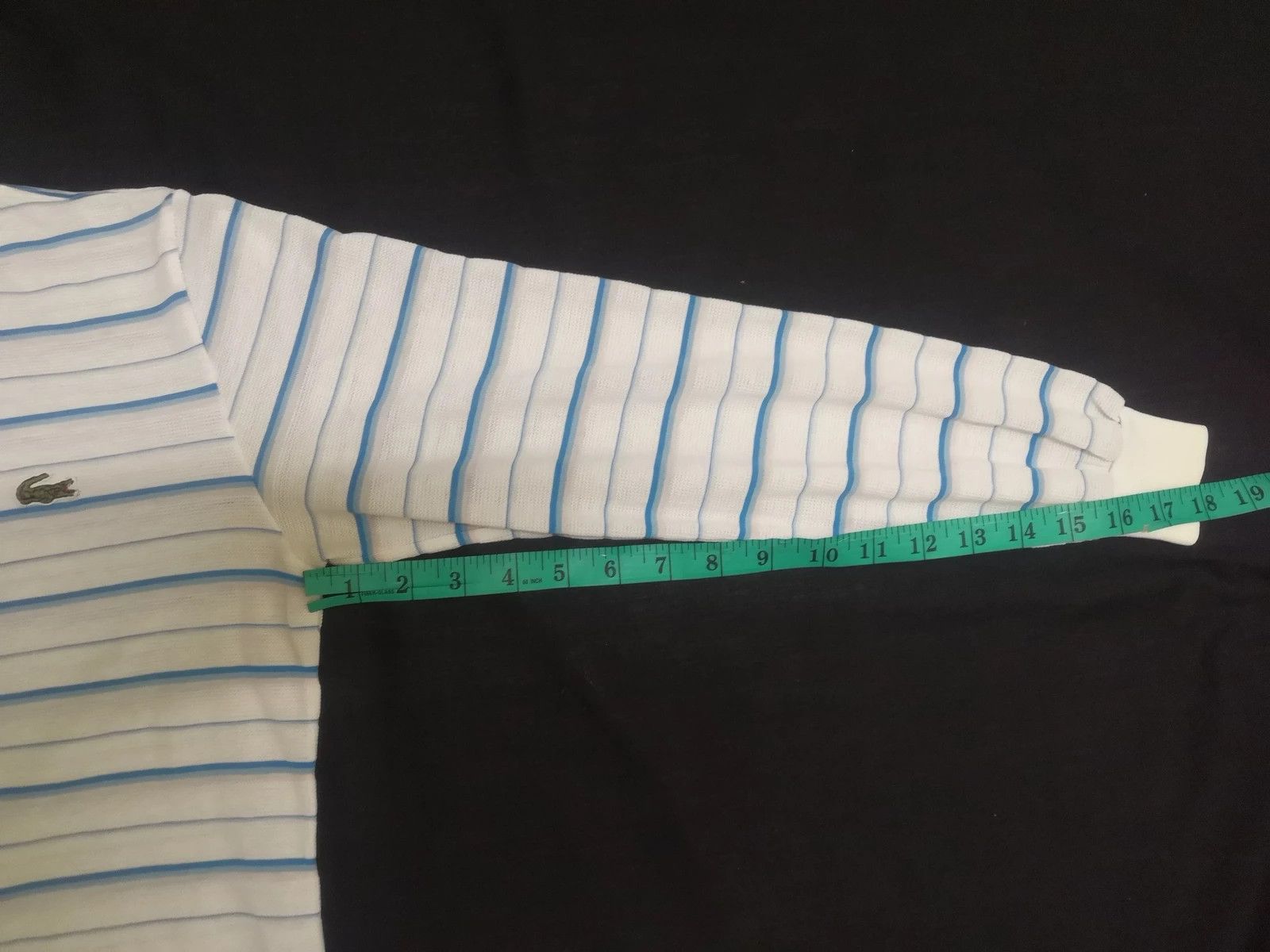 Lacoste Vintage Lacoste Polo Shirt Long Sleeve Striped White Size US XS / EU 42 / 0 - 7 Thumbnail