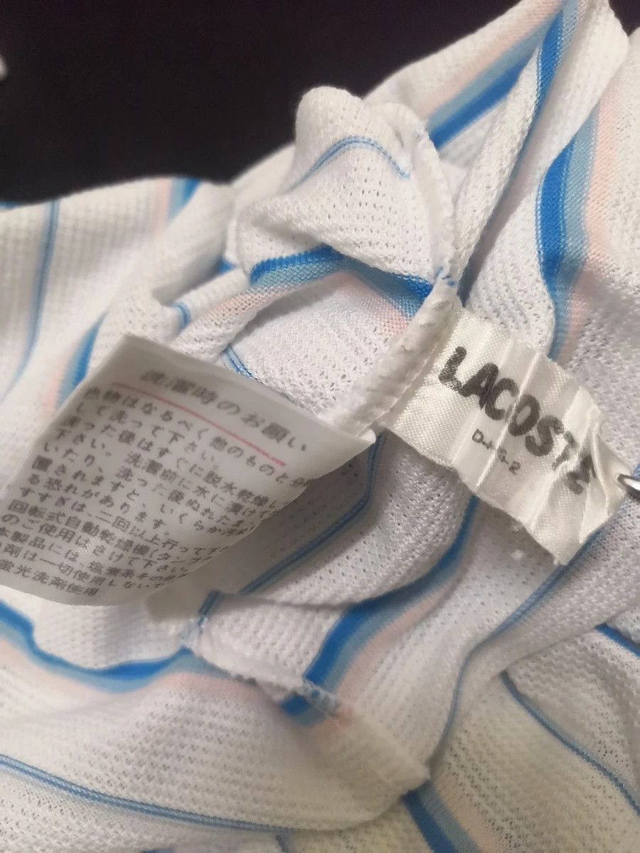 Lacoste Vintage Lacoste Polo Shirt Long Sleeve Striped White Size US XS / EU 42 / 0 - 3 Thumbnail