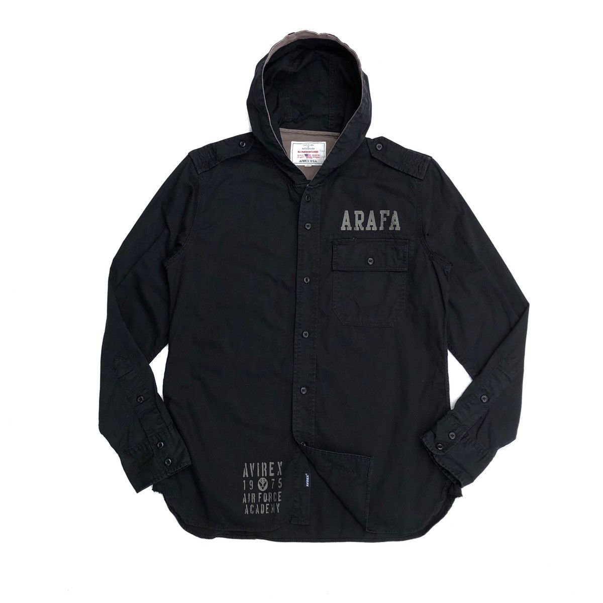 Avirex Avirex Arafa Force Academy Long Sleeves Shirt With Hoodie Size US M / EU 48-50 / 2 - 1 Thumbnail