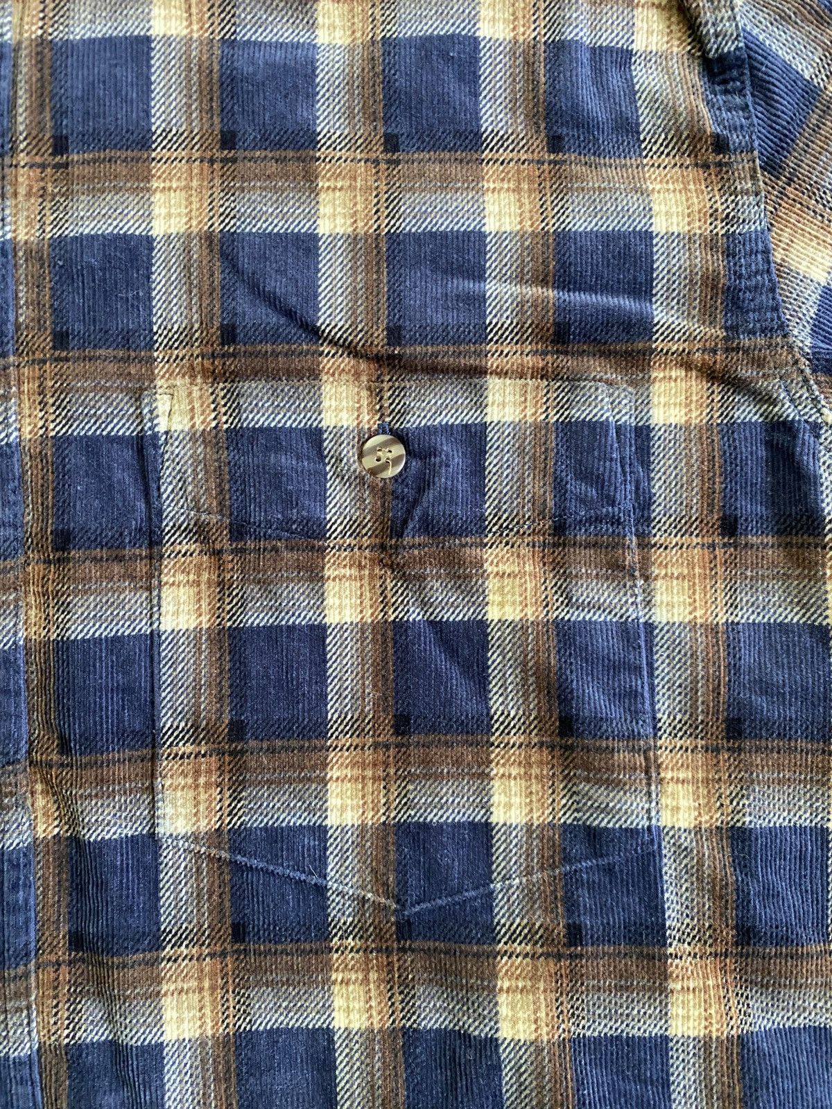 Vintage Vintage 90’s Thin Corduroy Plaid Long Sleeve Button Up Size US S / EU 44-46 / 1 - 6 Thumbnail