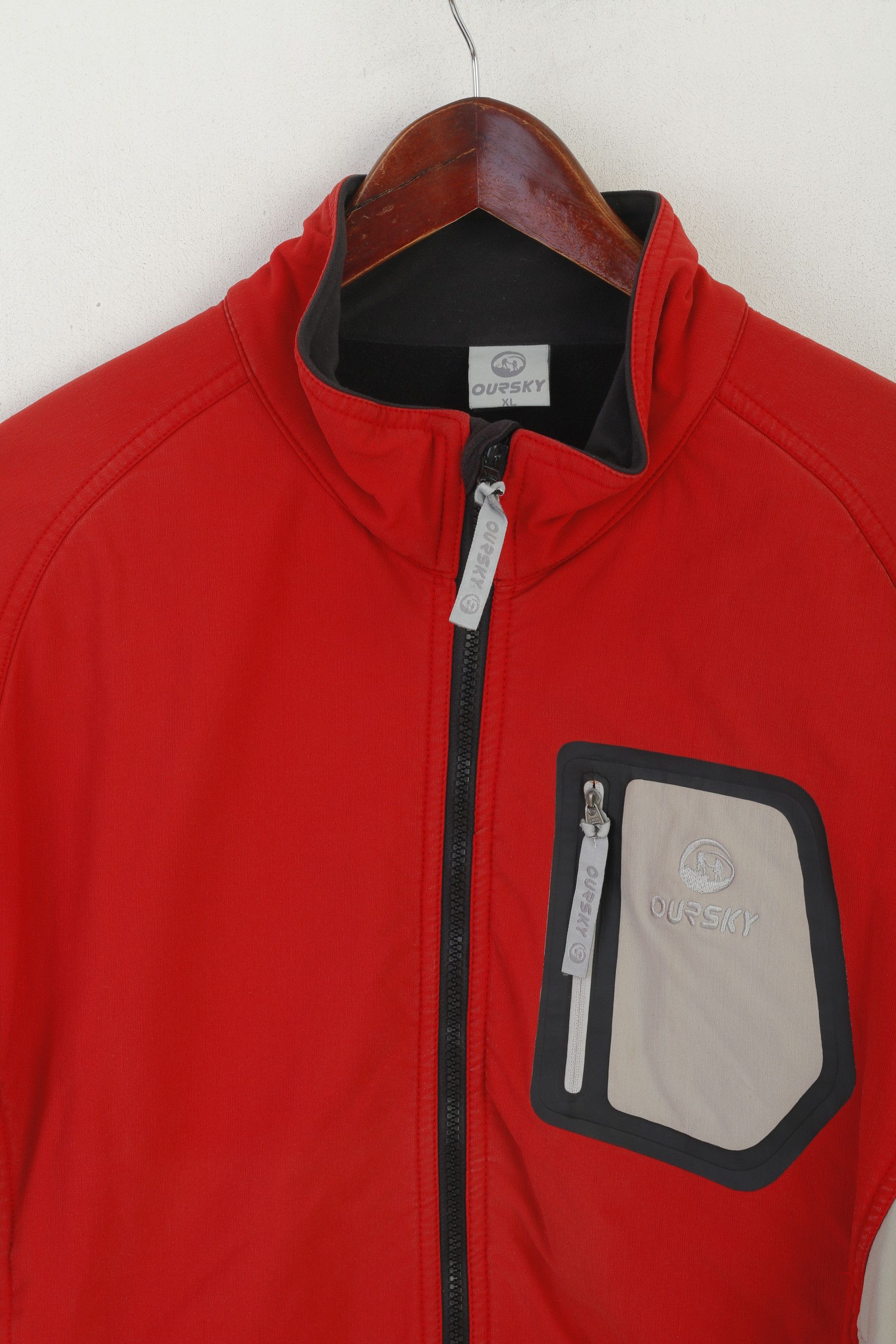 Vintage Oursky Men XL Jacket Red Softshell Polartec Vtg 5280 Size US XL / EU 56 / 4 - 2 Thumbnail