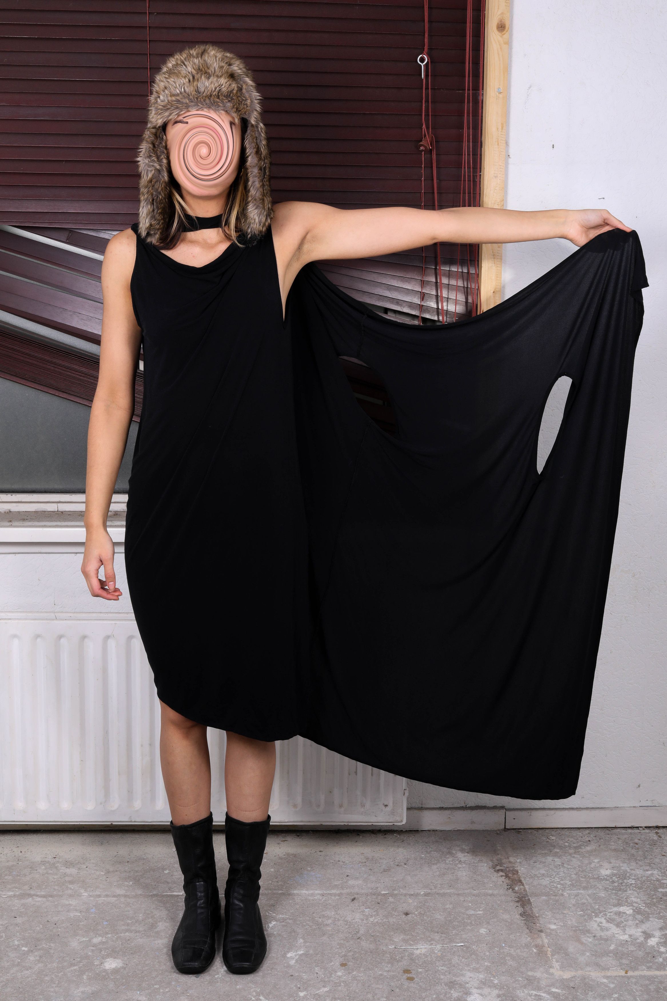 Ann Demeulemeester S/S 98 Warp holes dress Size US 28 / EU 44 - 2 Thumbnail