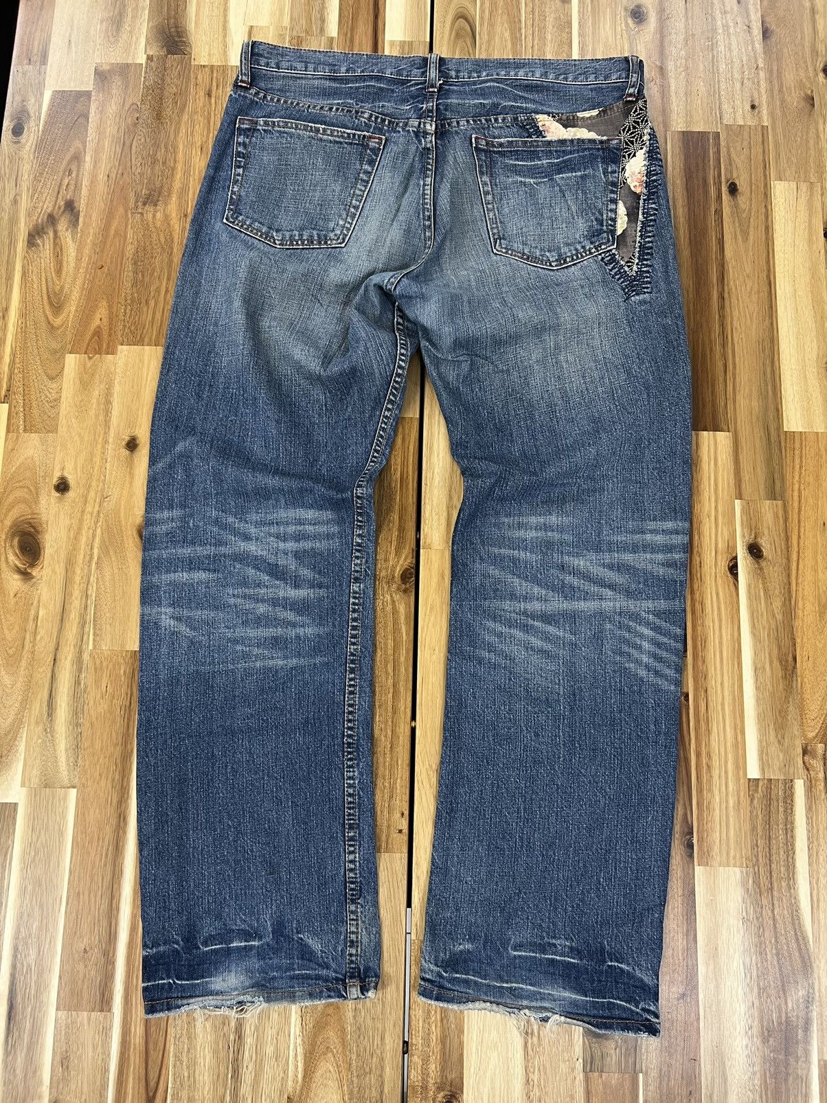 Japanese Brand Takeo Kikuchi Rare Boro Jeans Denim Size US 36 / EU 52 - 2 Thumbnail