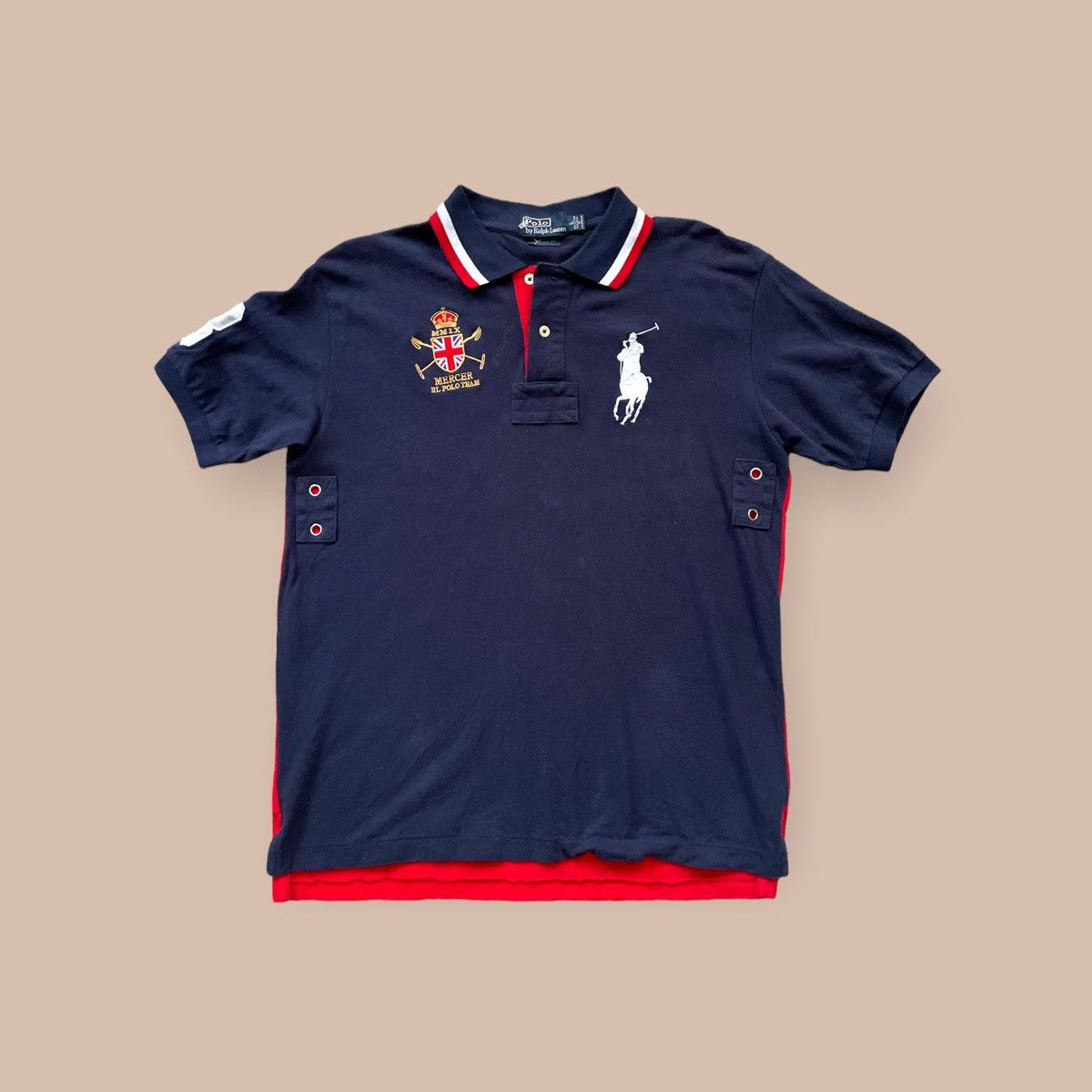 Ralph Lauren Vintage Polo Ralph Lauren Mercer Team Stitched Polo Shirt ...