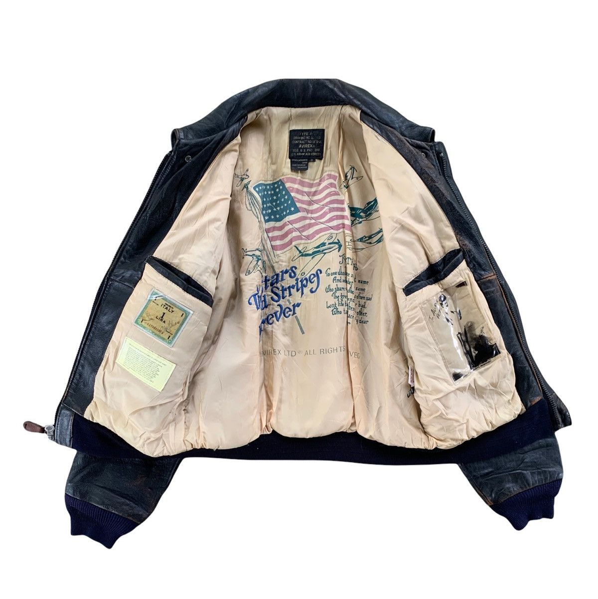 Avirex 1989 Avirex Type A2 US Army Air Force Leather Jacket Size US S / EU 44-46 / 1 - 3 Thumbnail