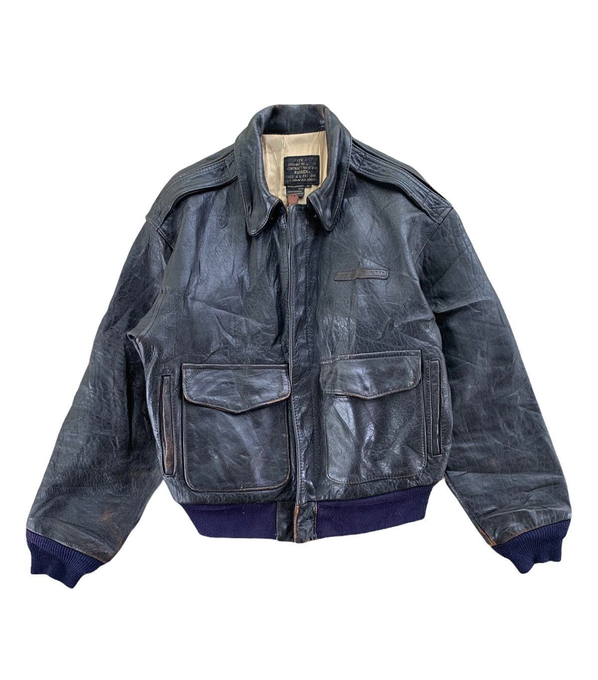 Avirex 1989 Avirex Type A2 US Army Air Force Leather Jacket Size US S / EU 44-46 / 1 - 1 Thumbnail