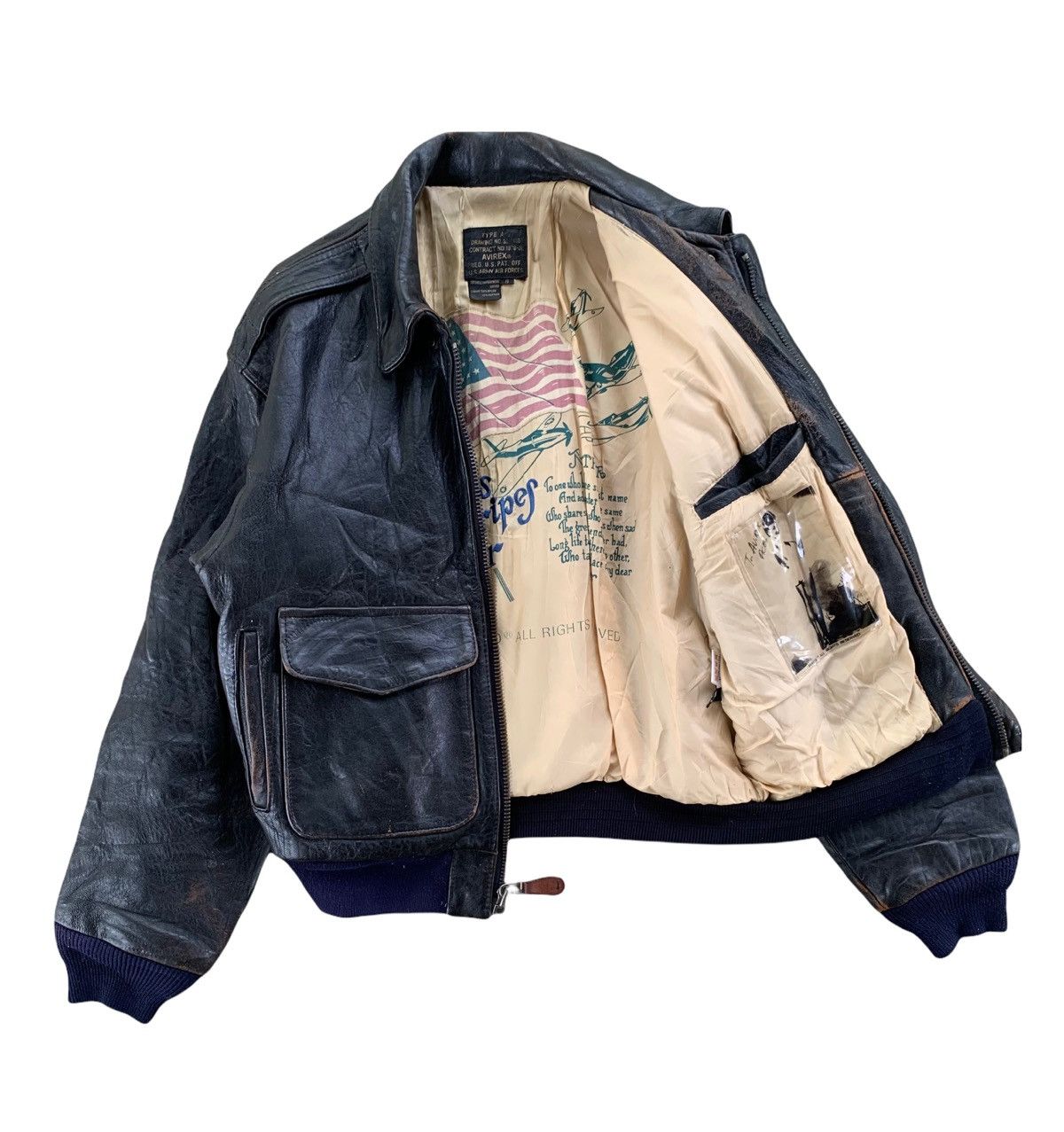 Avirex 1989 Avirex Type A2 US Army Air Force Leather Jacket Size US S / EU 44-46 / 1 - 2 Thumbnail