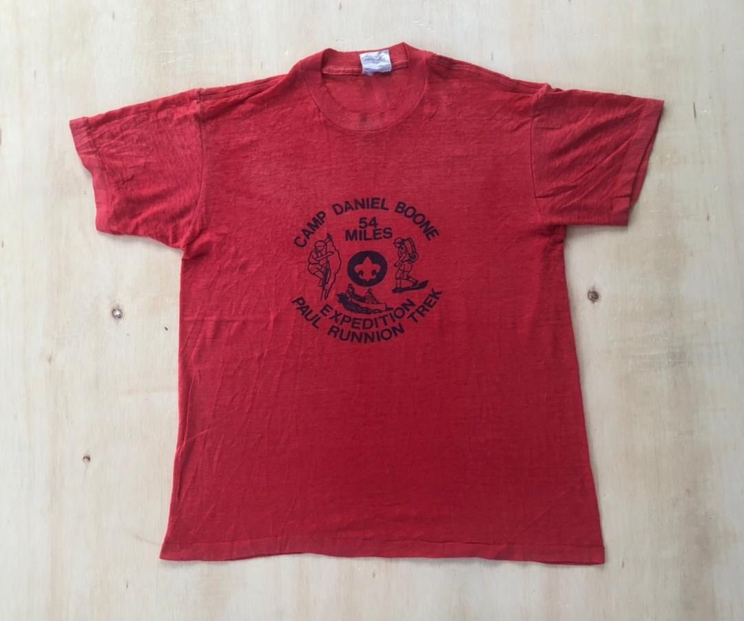 image of Made In USA x Vintage Tee C5 Boy Scout in Red, Men's (Size Medium)