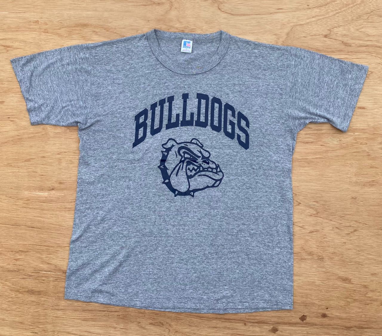 image of Vintage Tee D - 21 Bulldogs in Grey, Men's (Size Large)