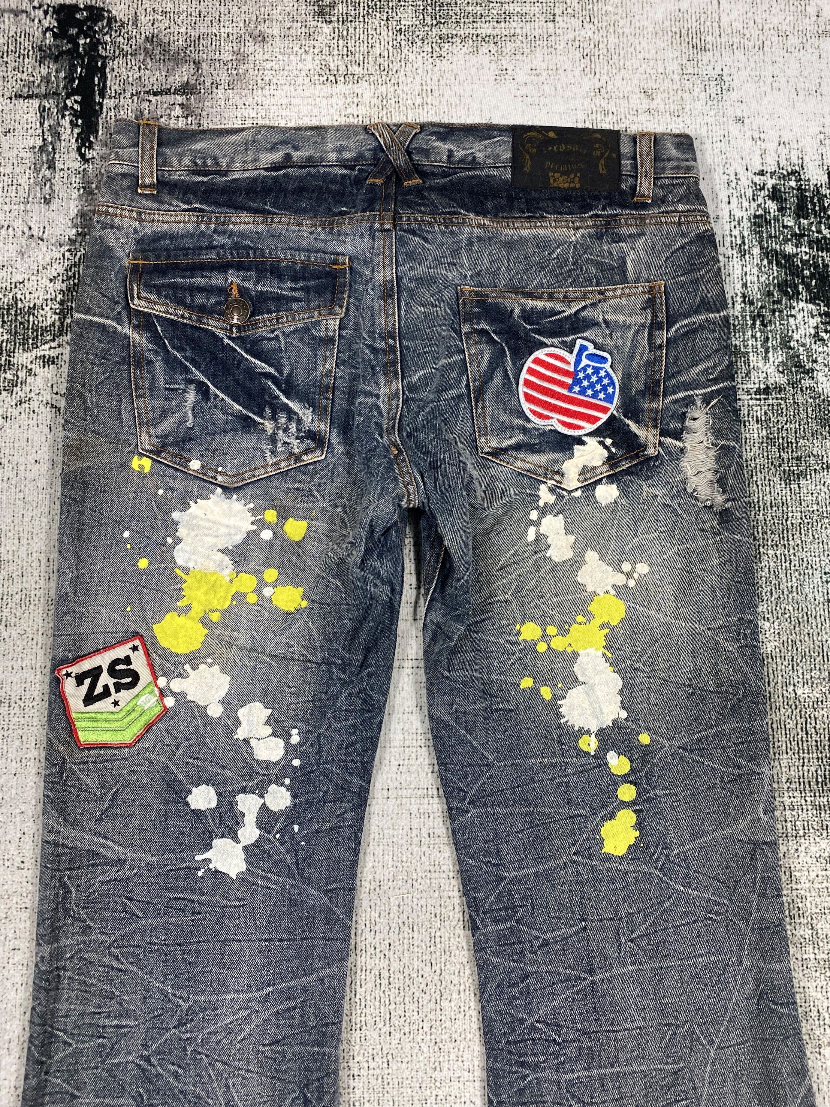 If Six Was Nine × Japanese Brand Japanese Zero Sail Bell Bottom Flare Distressed Denims Size US 33 - 8 Thumbnail