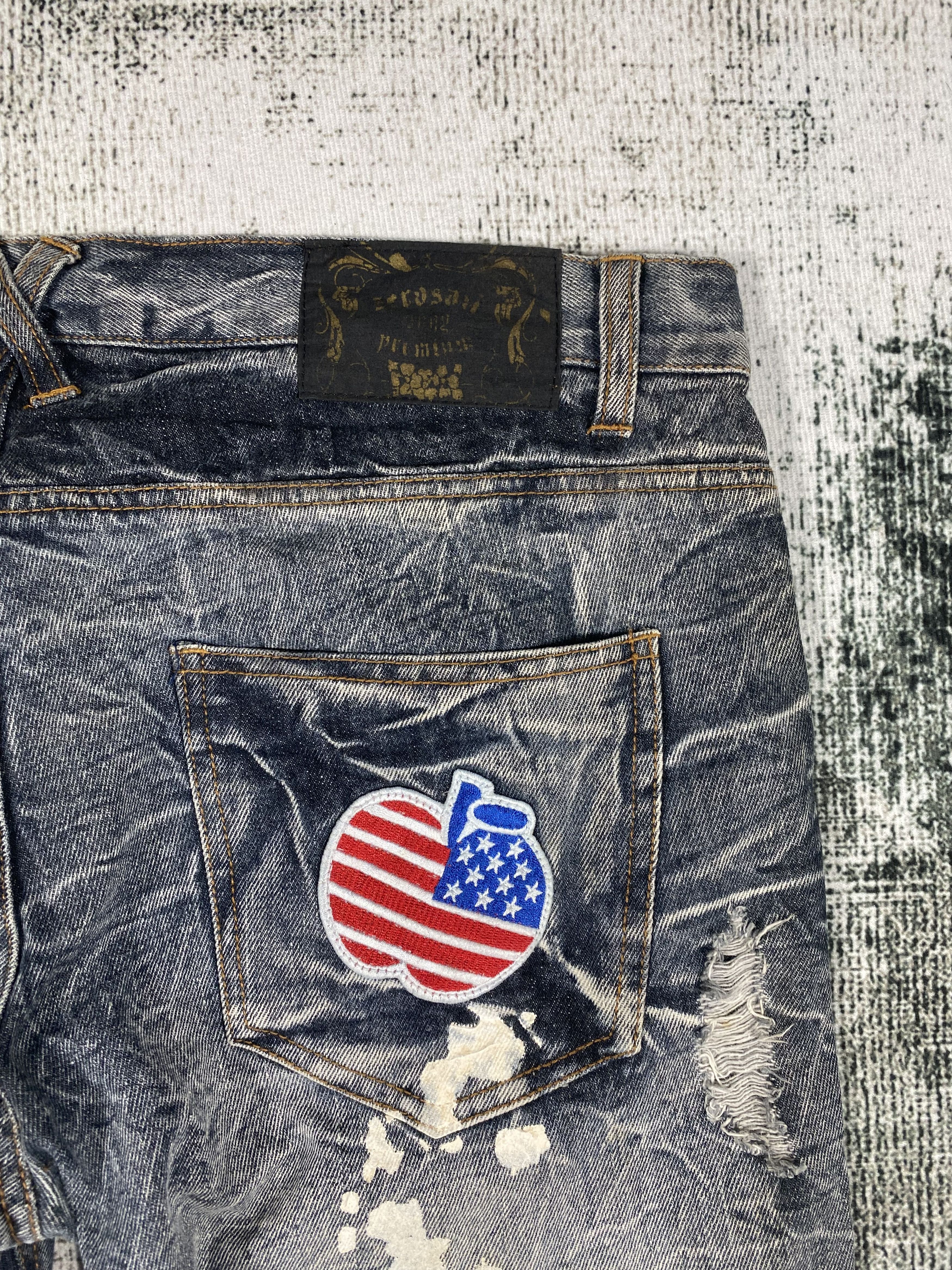 If Six Was Nine × Japanese Brand Japanese Zero Sail Bell Bottom Flare Distressed Denims Size US 33 - 9 Thumbnail