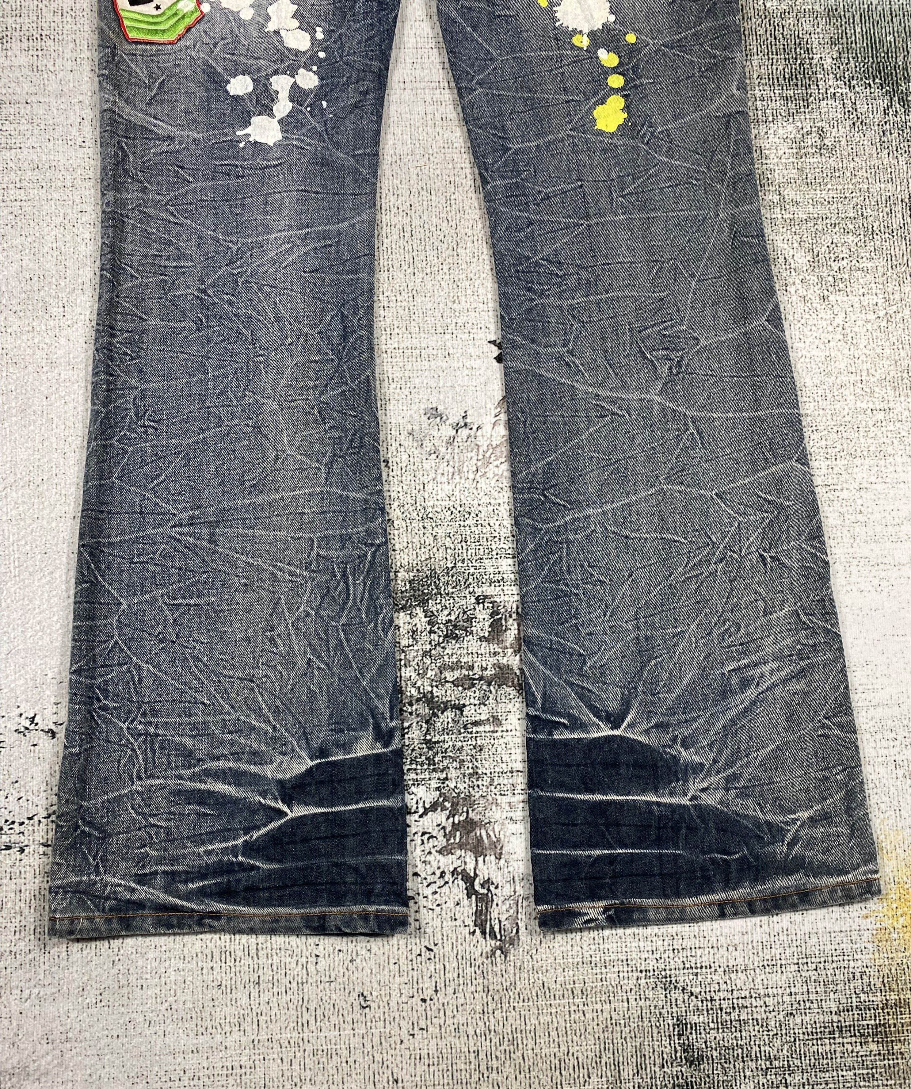 If Six Was Nine × Japanese Brand Japanese Zero Sail Bell Bottom Flare Distressed Denims Size US 33 - 10 Thumbnail