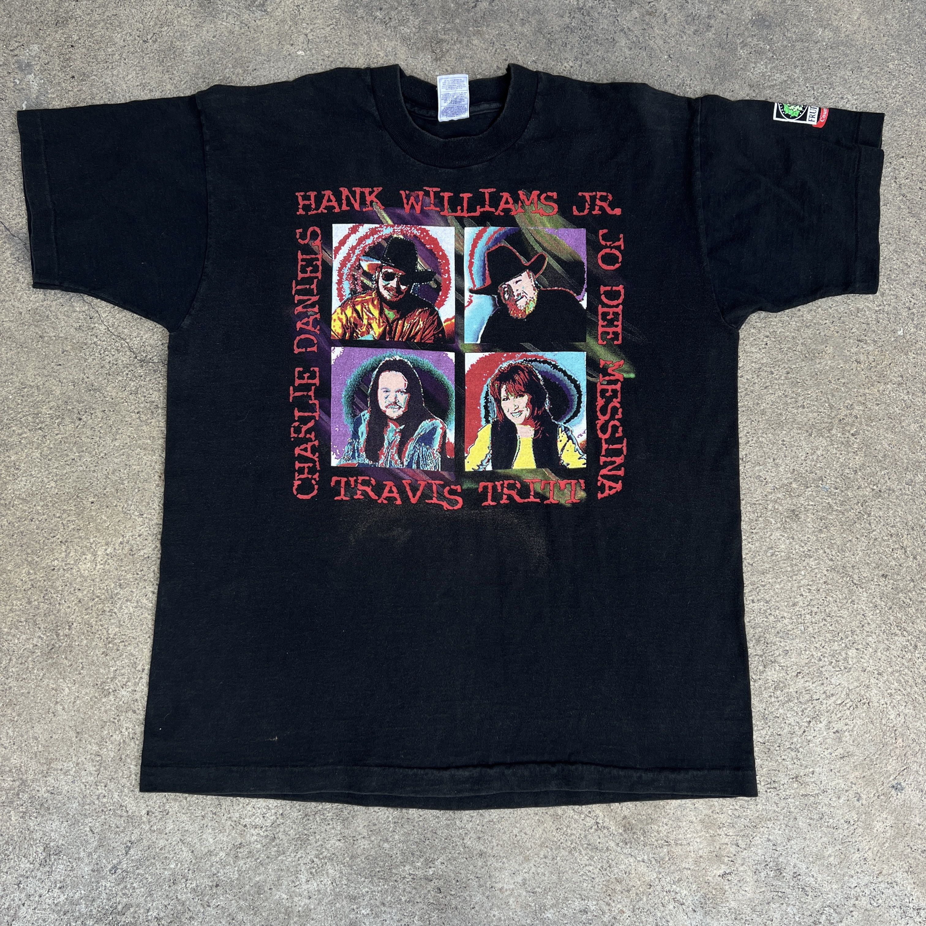 Band Tees × Vintage Hank Williams Jr Jo Dee Messina Charlie Daniels Country Size XL / US 12-14 / IT 48-50 - 1 Thumbnail