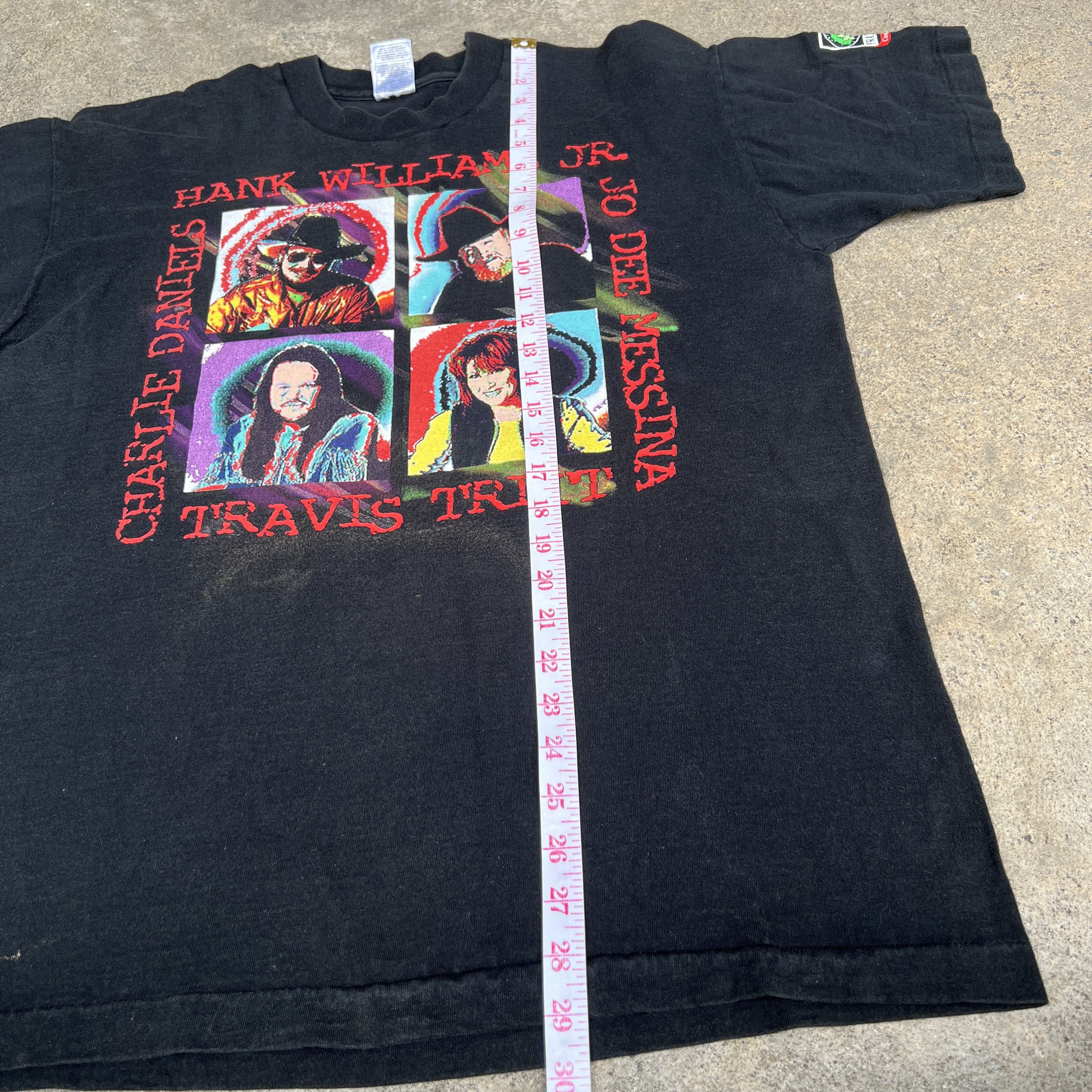 Band Tees × Vintage Hank Williams Jr Jo Dee Messina Charlie Daniels Country Size XL / US 12-14 / IT 48-50 - 8 Thumbnail