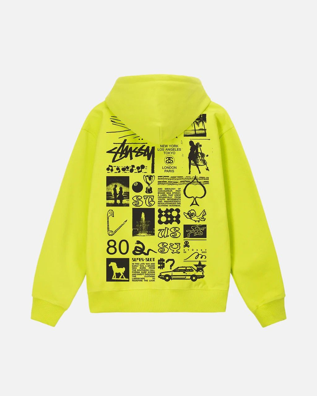 ★送料・関税込★Stussy★WORLD TOUR ZIP HOODIE★YELLOW★ Stussy World Tour Zip Hoodie Mens XL Honey Yellow Sweatshirt