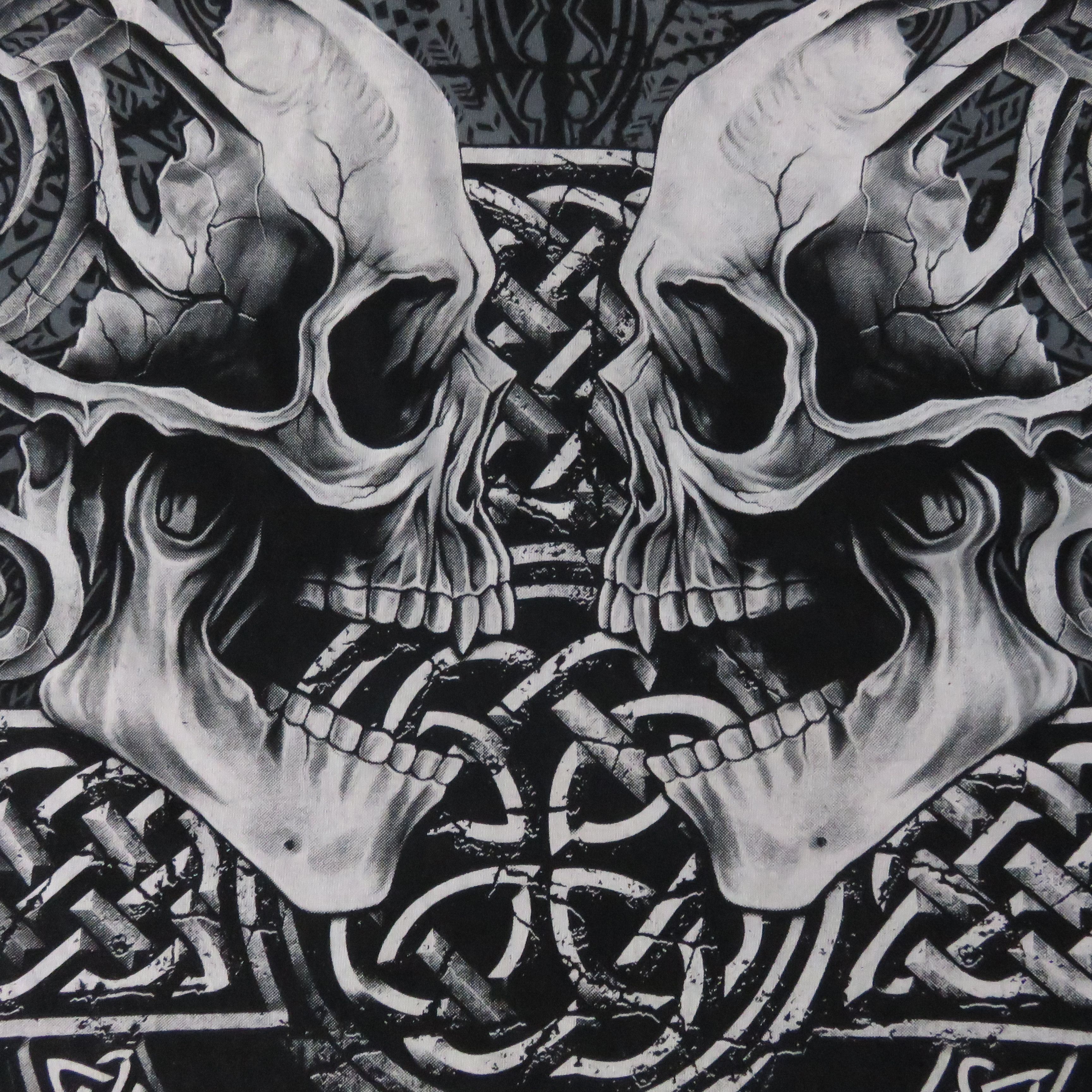 Vintage Vintage 90's Skull Fullprint Single Stitch Tee Shirt Size US L / EU 52-54 / 3 - 5 Thumbnail