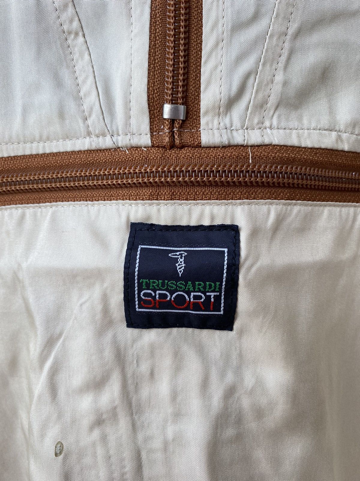 Designer Vintage Trussardi Sport Big Logo Anorak Jacket Size US L / EU 52-54 / 3 - 6 Thumbnail