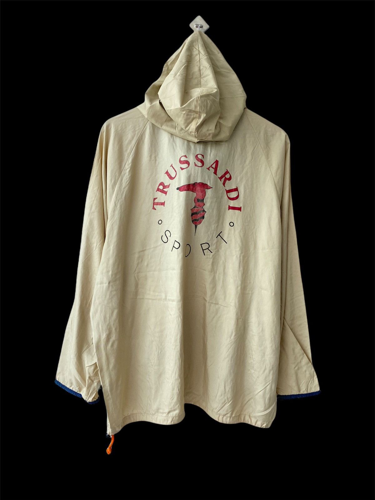 Designer Vintage Trussardi Sport Big Logo Anorak Jacket Size US L / EU 52-54 / 3 - 2 Thumbnail