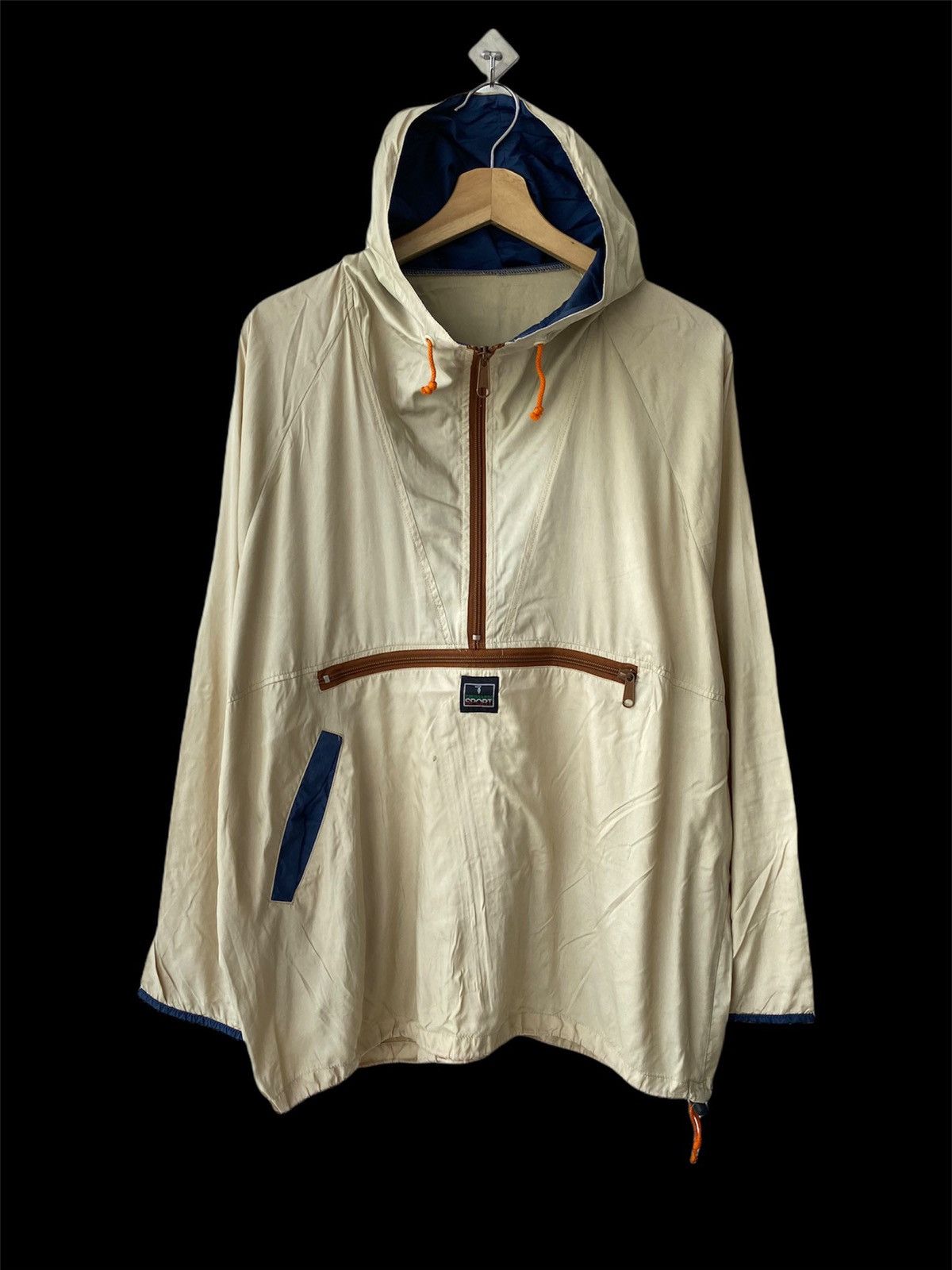 Designer Vintage Trussardi Sport Big Logo Anorak Jacket Size US L / EU 52-54 / 3 - 1 Thumbnail