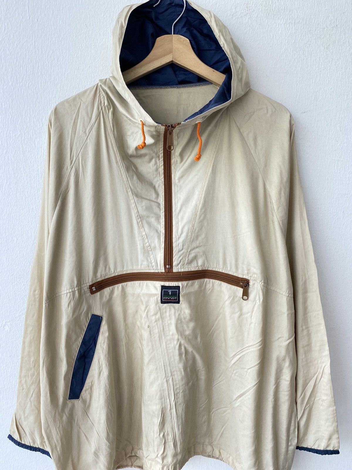 Designer Vintage Trussardi Sport Big Logo Anorak Jacket Size US L / EU 52-54 / 3 - 3 Thumbnail