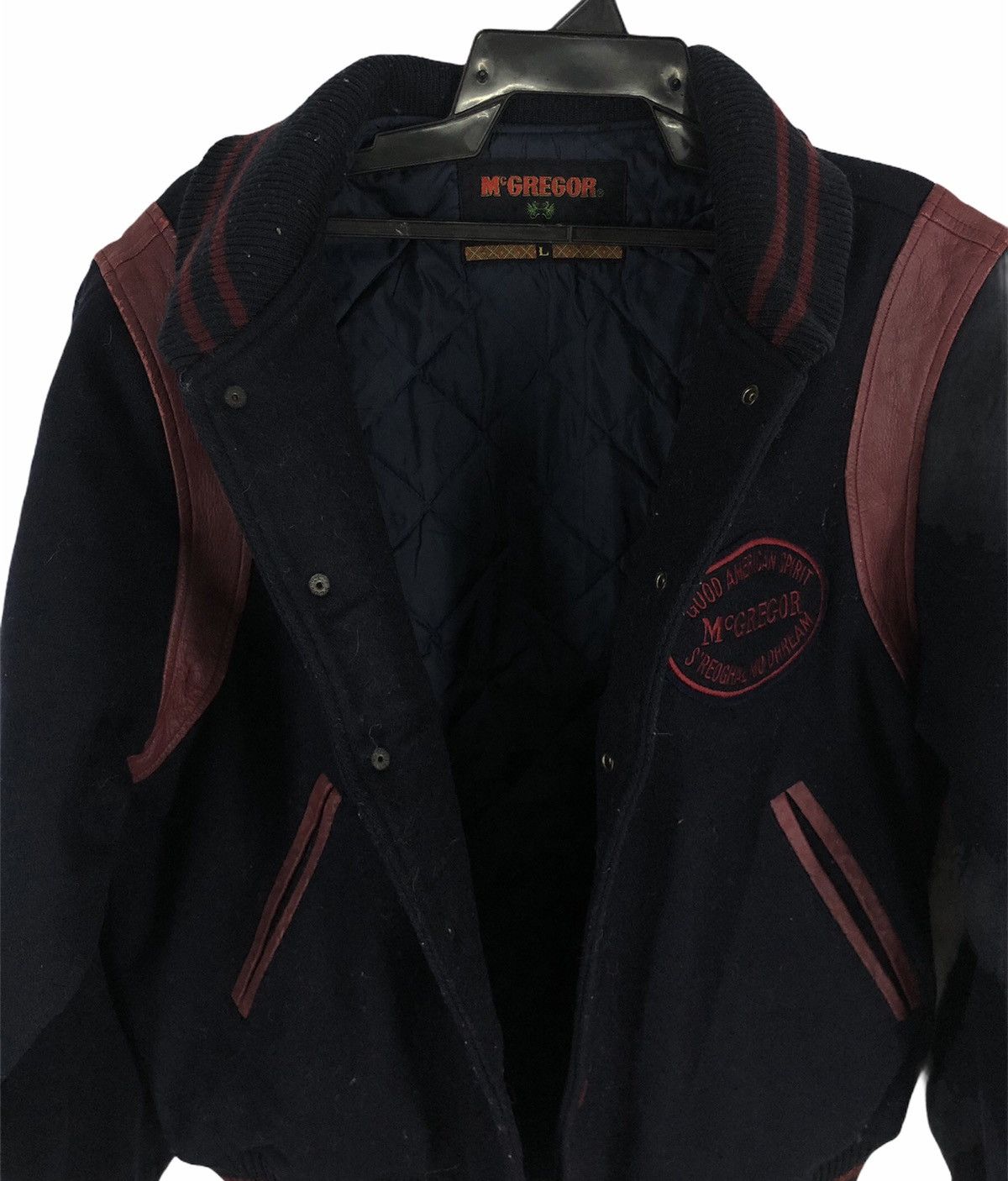 McGregor × Vintage Vintage Mcgregor Good American Spirit Varsity Jacket cw21 Size US L / EU 52-54 / 3 - 7 Thumbnail