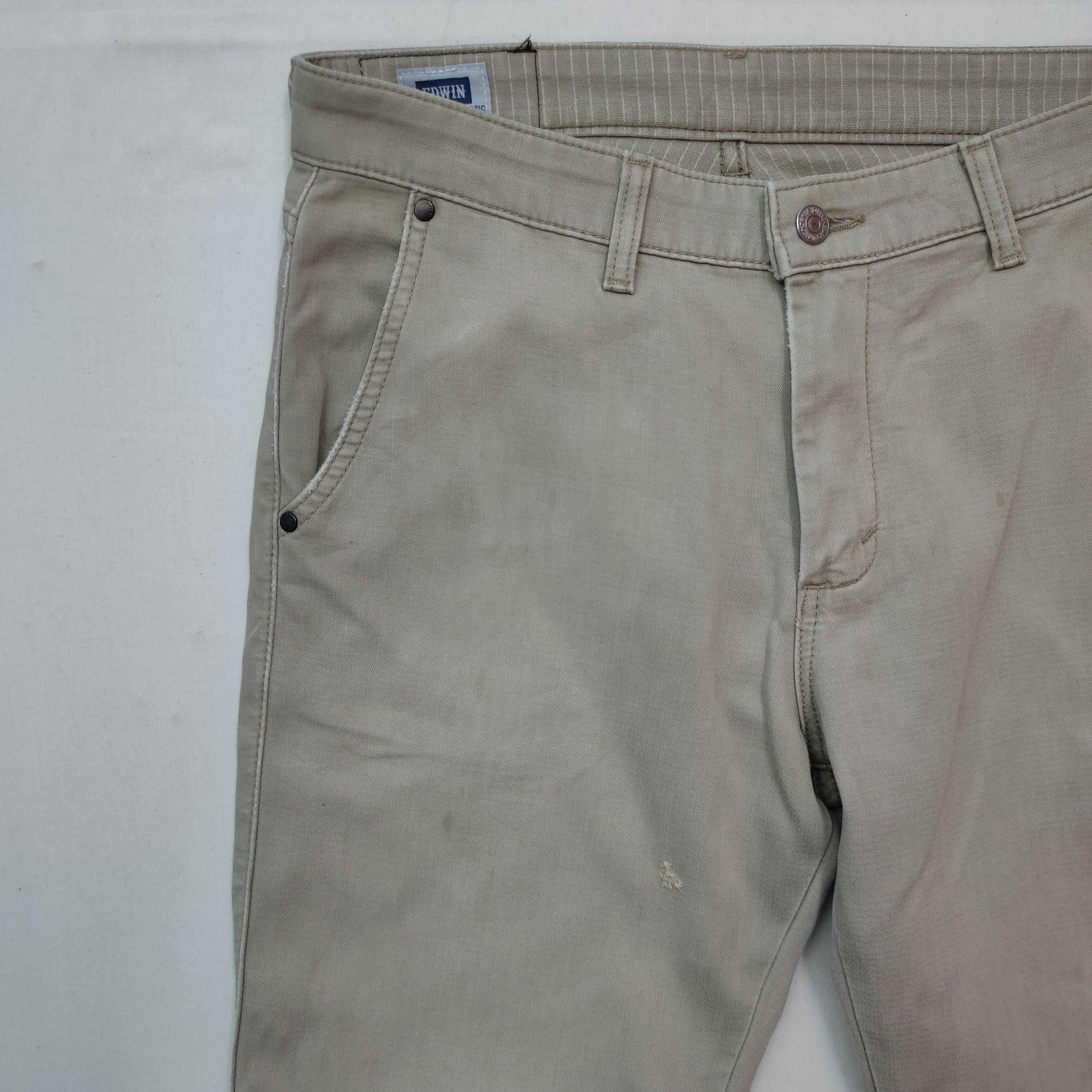 Edwin Vintage EDWIN Khaki Casual Pants Size US 31 - 4 Thumbnail