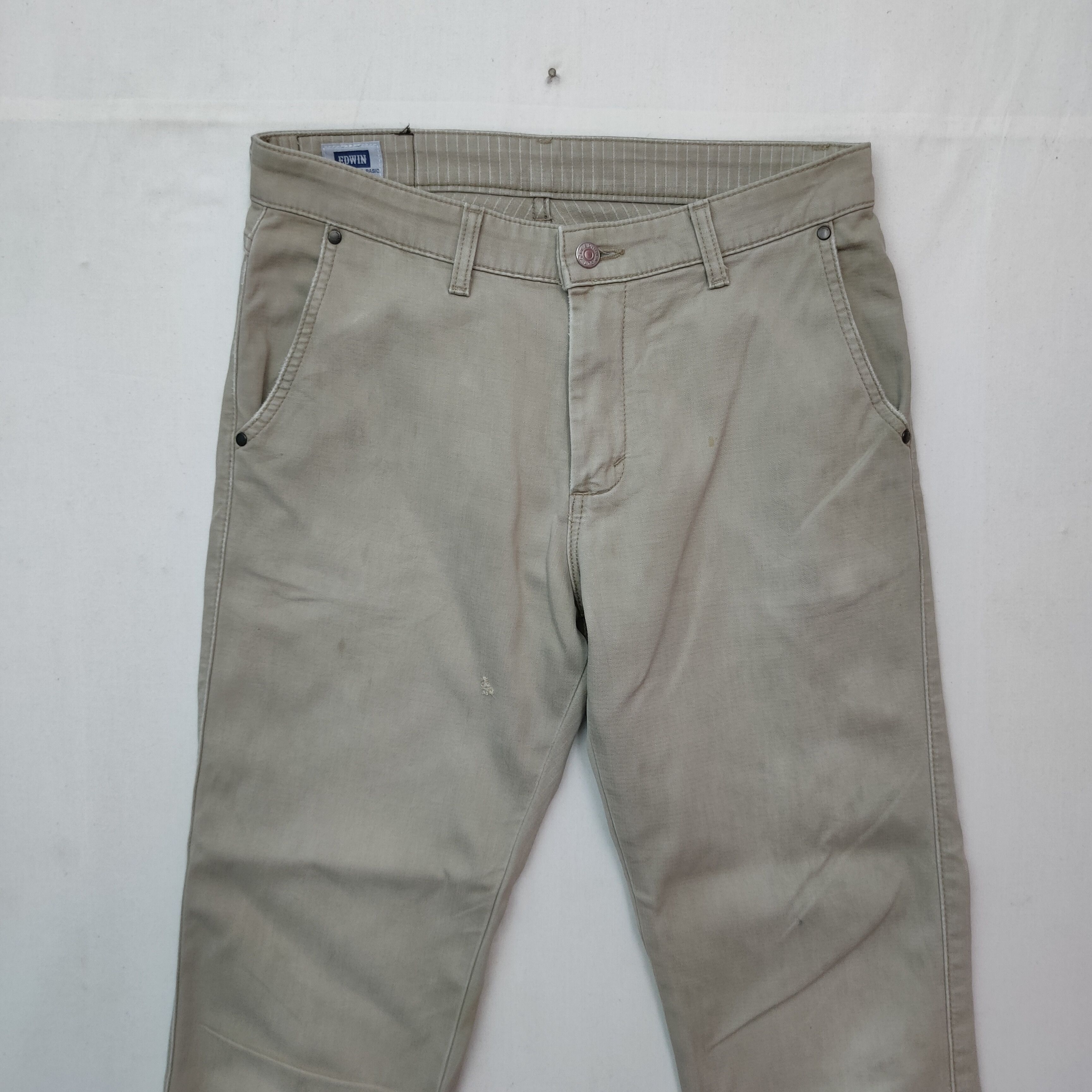 Edwin Vintage EDWIN Khaki Casual Pants Size US 31 - 6 Thumbnail
