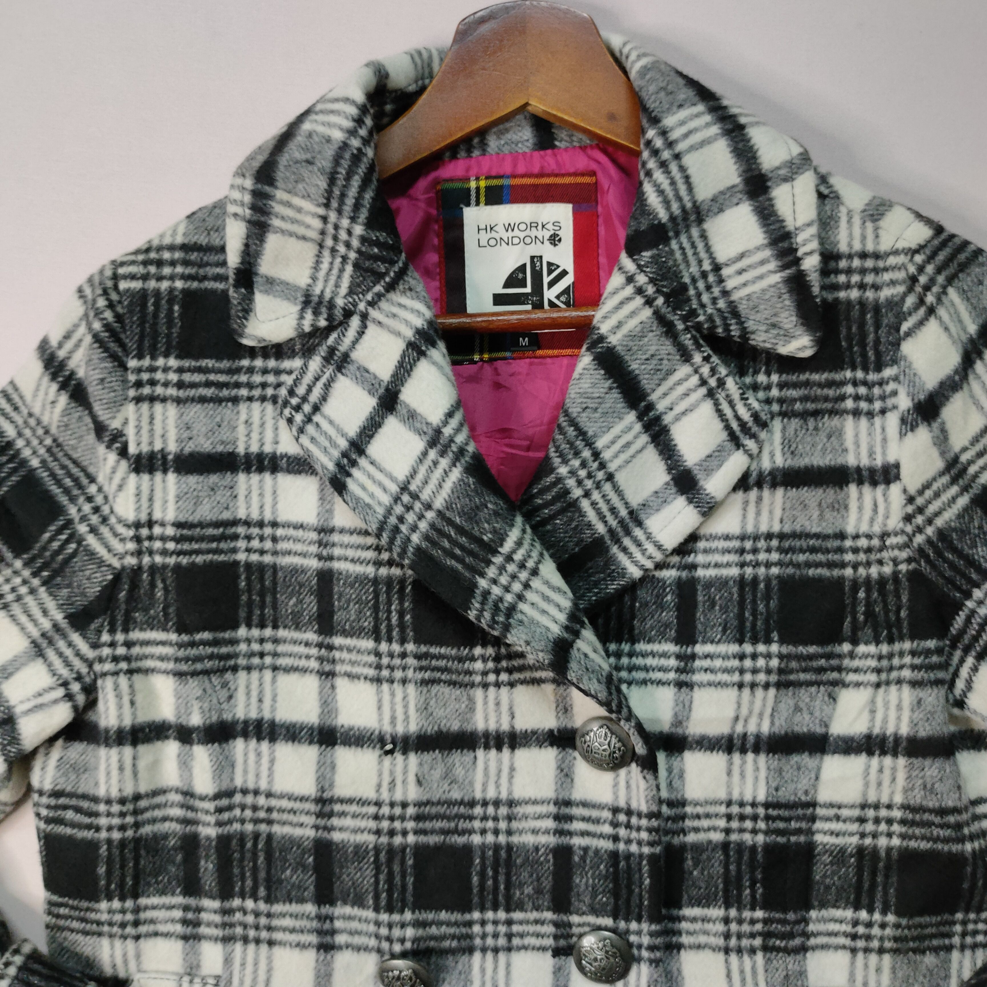 Designer × Hiroko Koshino Homme × Japanese Brand VINTAGE HK WORK LONDON CHEECKRED BUTTON UPS JACKET Size US S / EU 44-46 / 1 - 11 Thumbnail