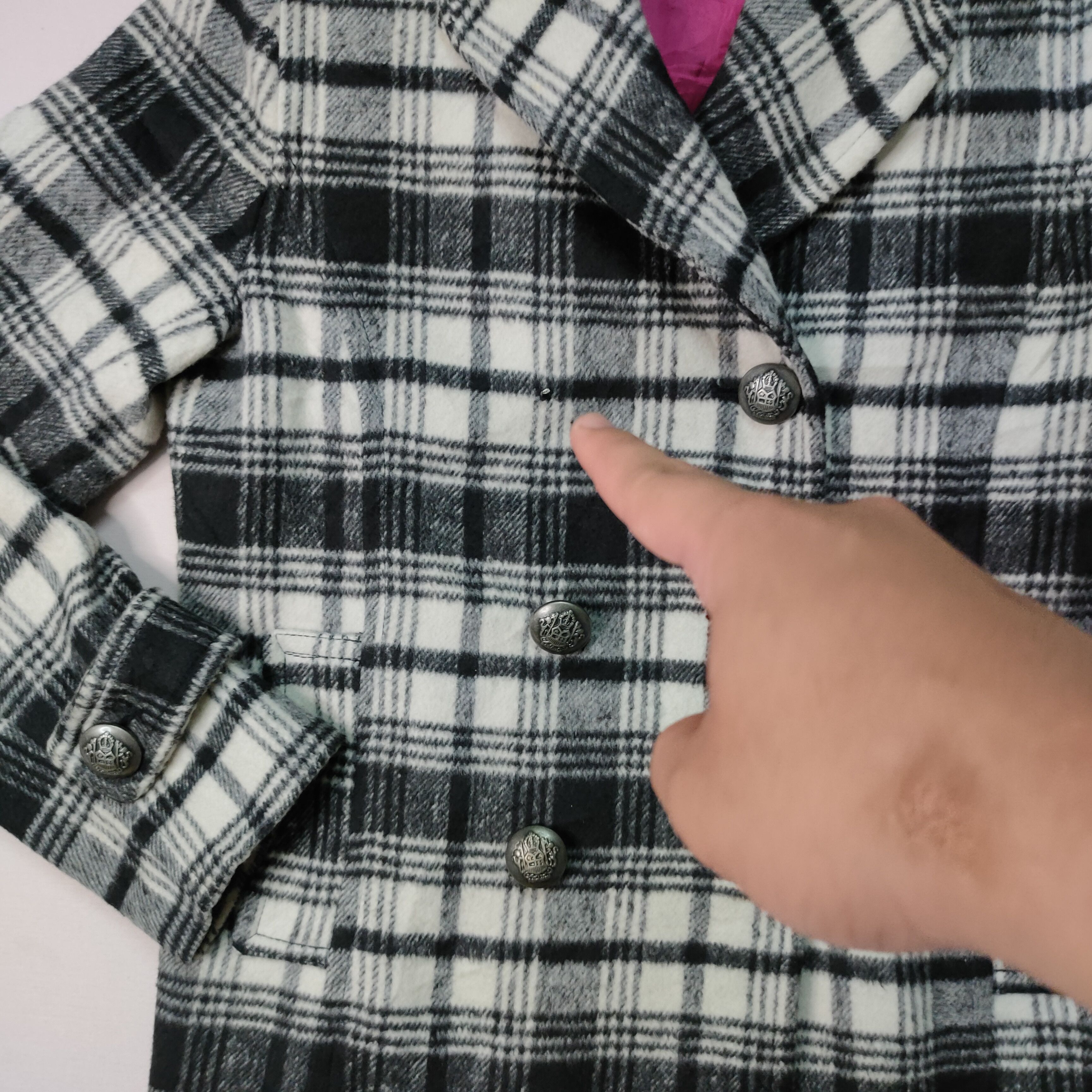 Designer × Hiroko Koshino Homme × Japanese Brand VINTAGE HK WORK LONDON CHEECKRED BUTTON UPS JACKET Size US S / EU 44-46 / 1 - 10 Thumbnail