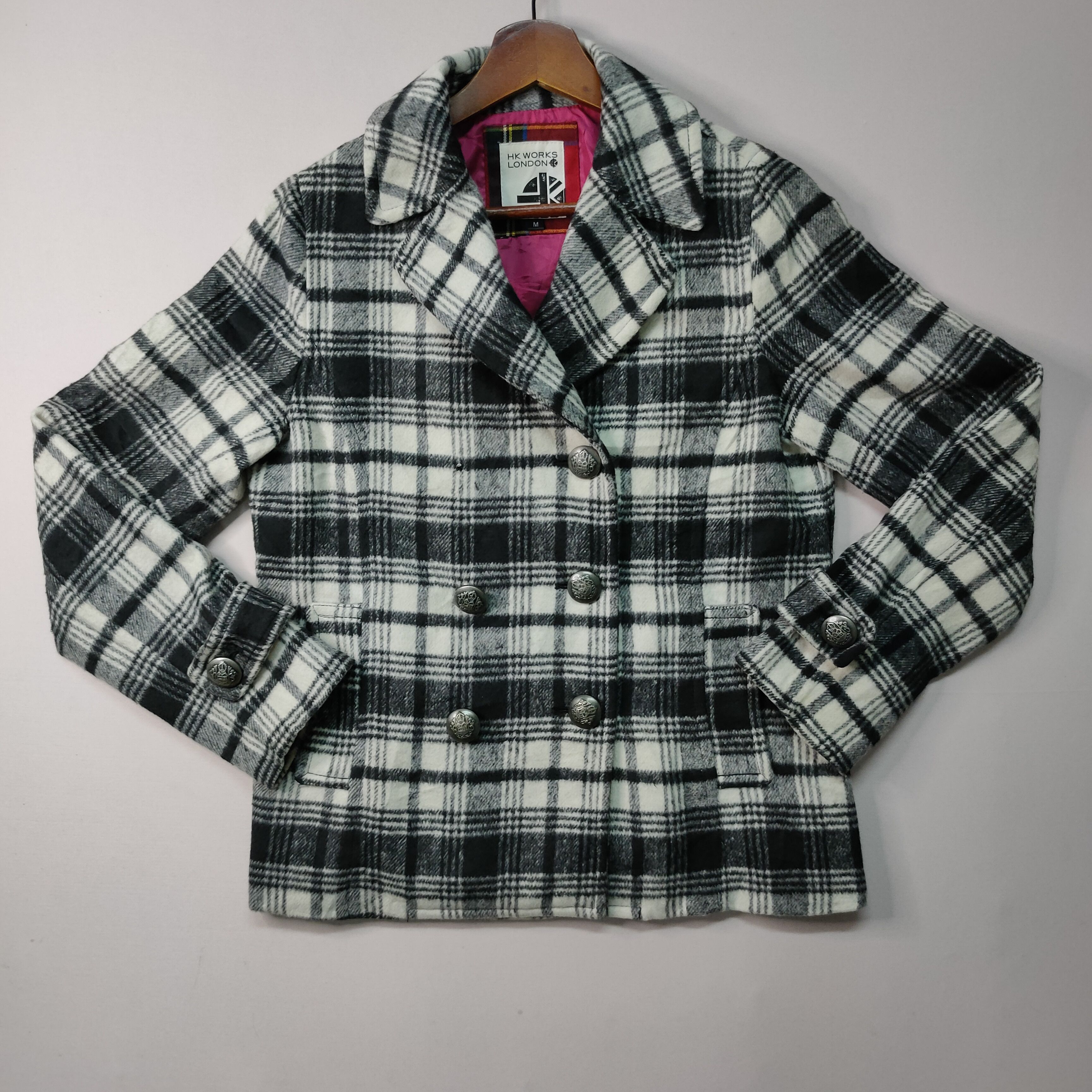 Designer × Hiroko Koshino Homme × Japanese Brand VINTAGE HK WORK LONDON CHEECKRED BUTTON UPS JACKET Size US S / EU 44-46 / 1 - 1 Thumbnail