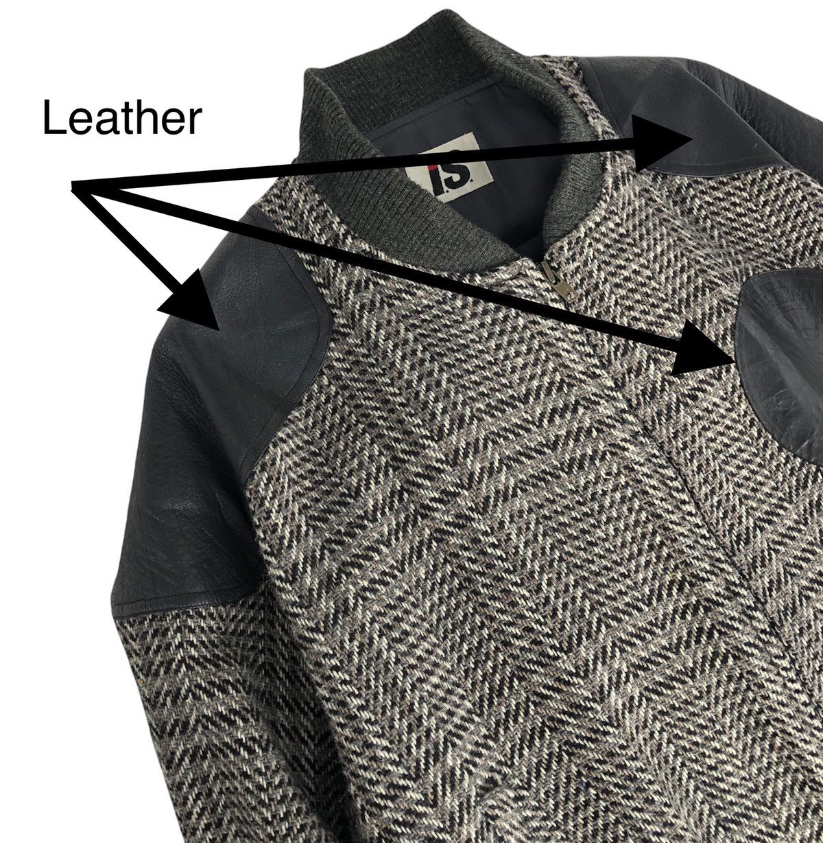 Issey Miyake Issey Miyake 1980's Logo Patch Leather Plaid Bomber Jacket Size US M / EU 48-50 / 2 - 9 Thumbnail